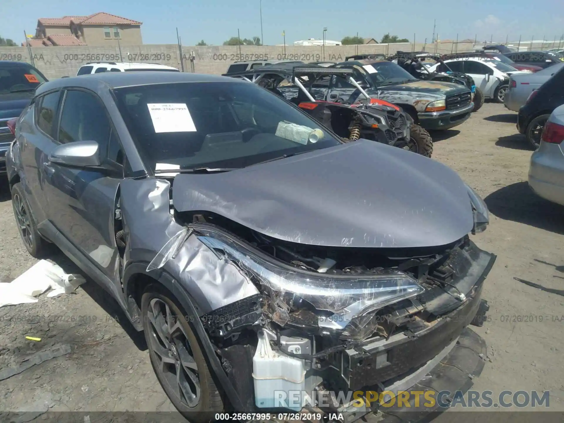 1 Photograph of a damaged car JTNKHMBX2K1029589 TOYOTA C-HR 2019