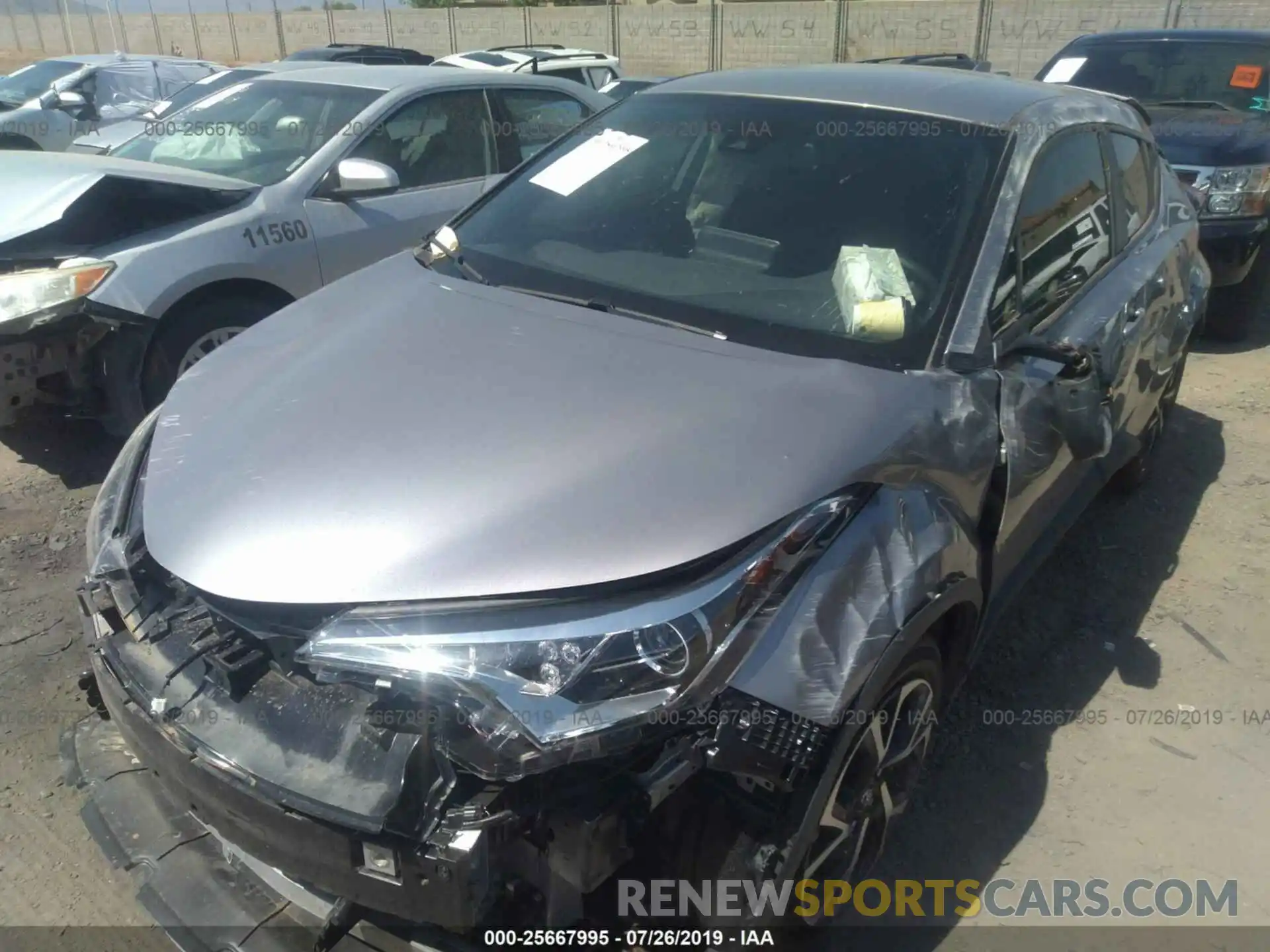 2 Photograph of a damaged car JTNKHMBX2K1029589 TOYOTA C-HR 2019