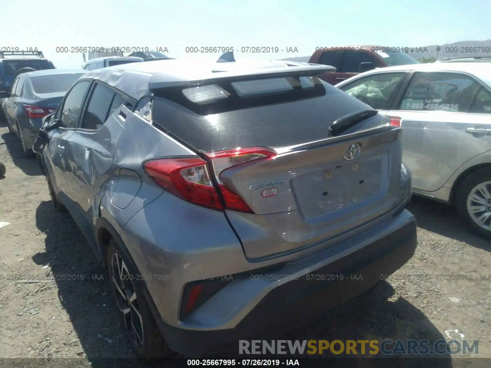 3 Photograph of a damaged car JTNKHMBX2K1029589 TOYOTA C-HR 2019