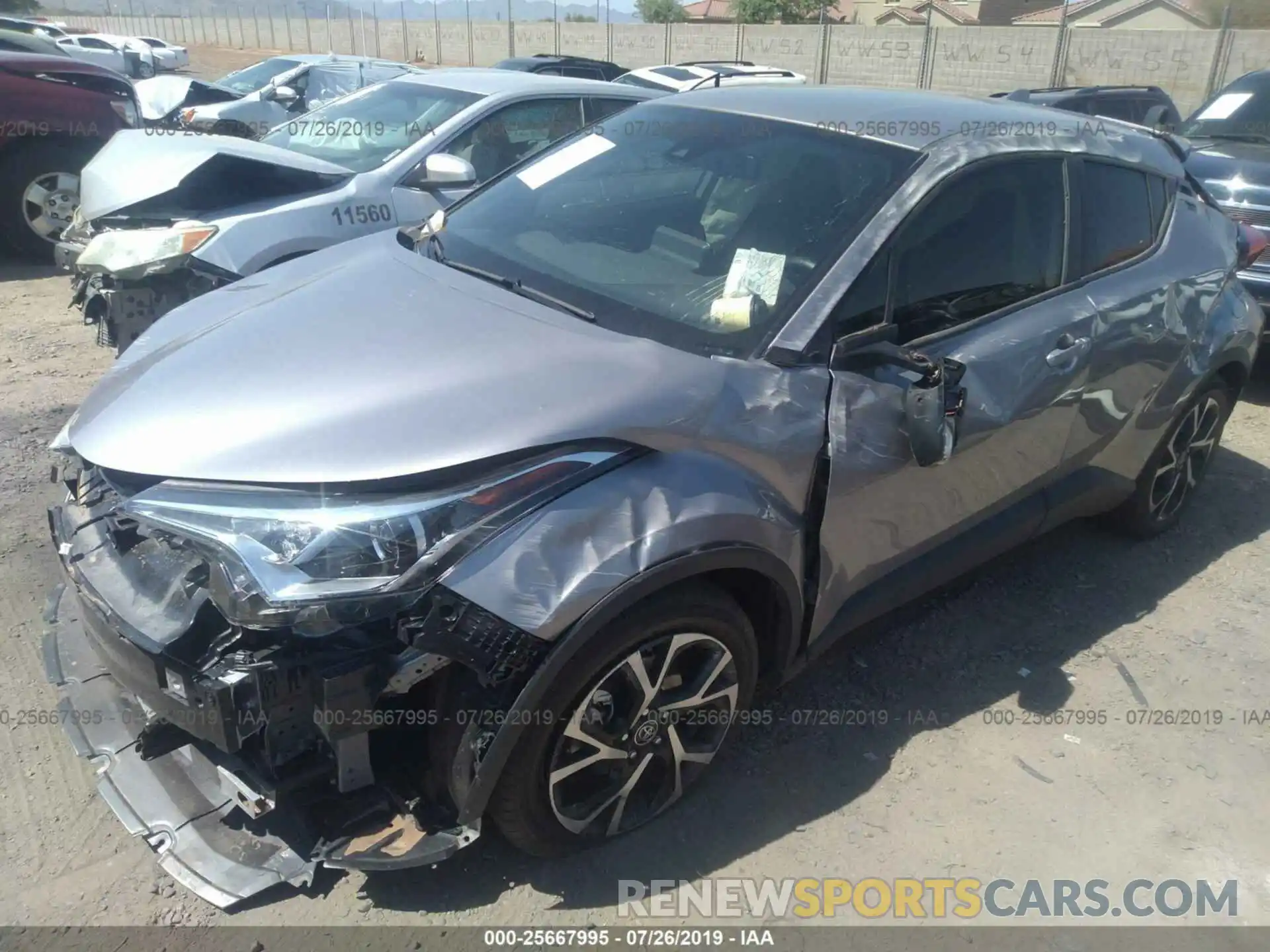 6 Photograph of a damaged car JTNKHMBX2K1029589 TOYOTA C-HR 2019