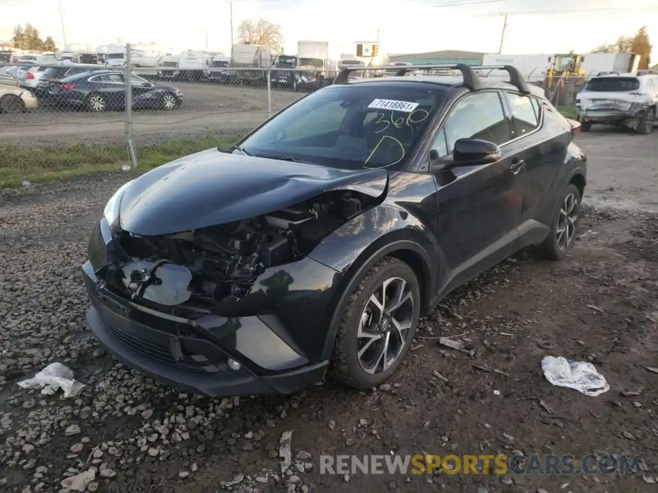 2 Photograph of a damaged car JTNKHMBX2K1040060 TOYOTA C-HR 2019