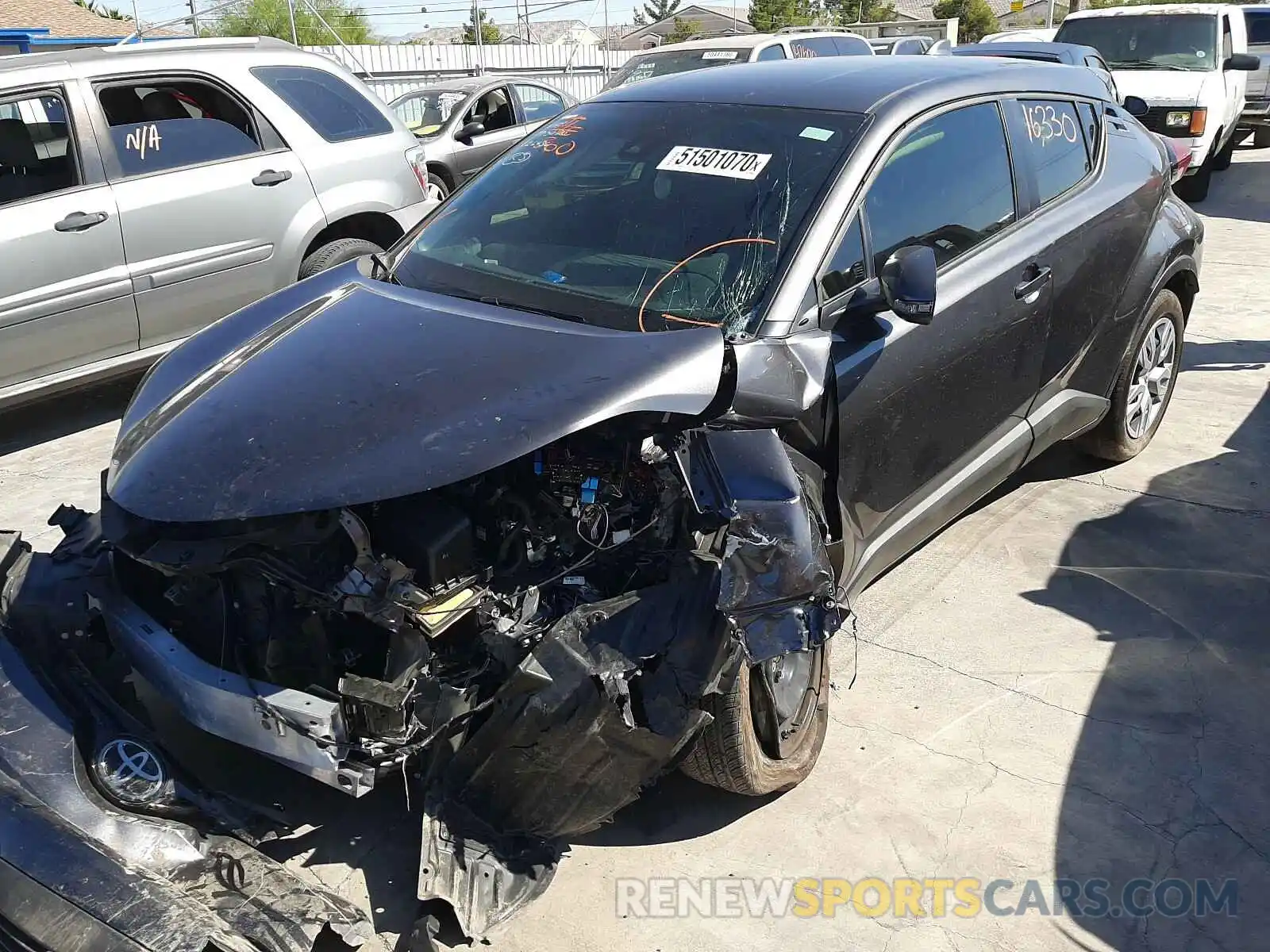 2 Photograph of a damaged car JTNKHMBX2K1054671 TOYOTA C-HR 2019