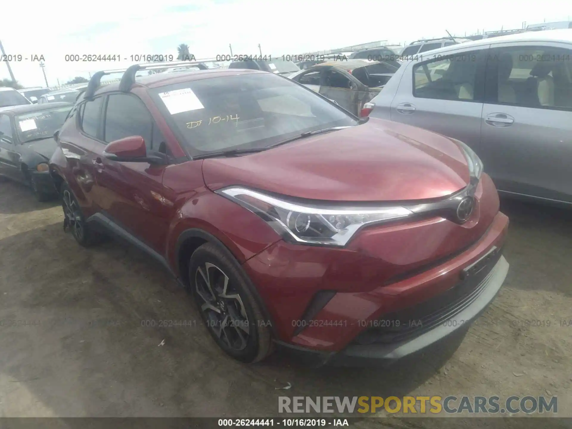 1 Photograph of a damaged car JTNKHMBX3K1022599 TOYOTA C-HR 2019