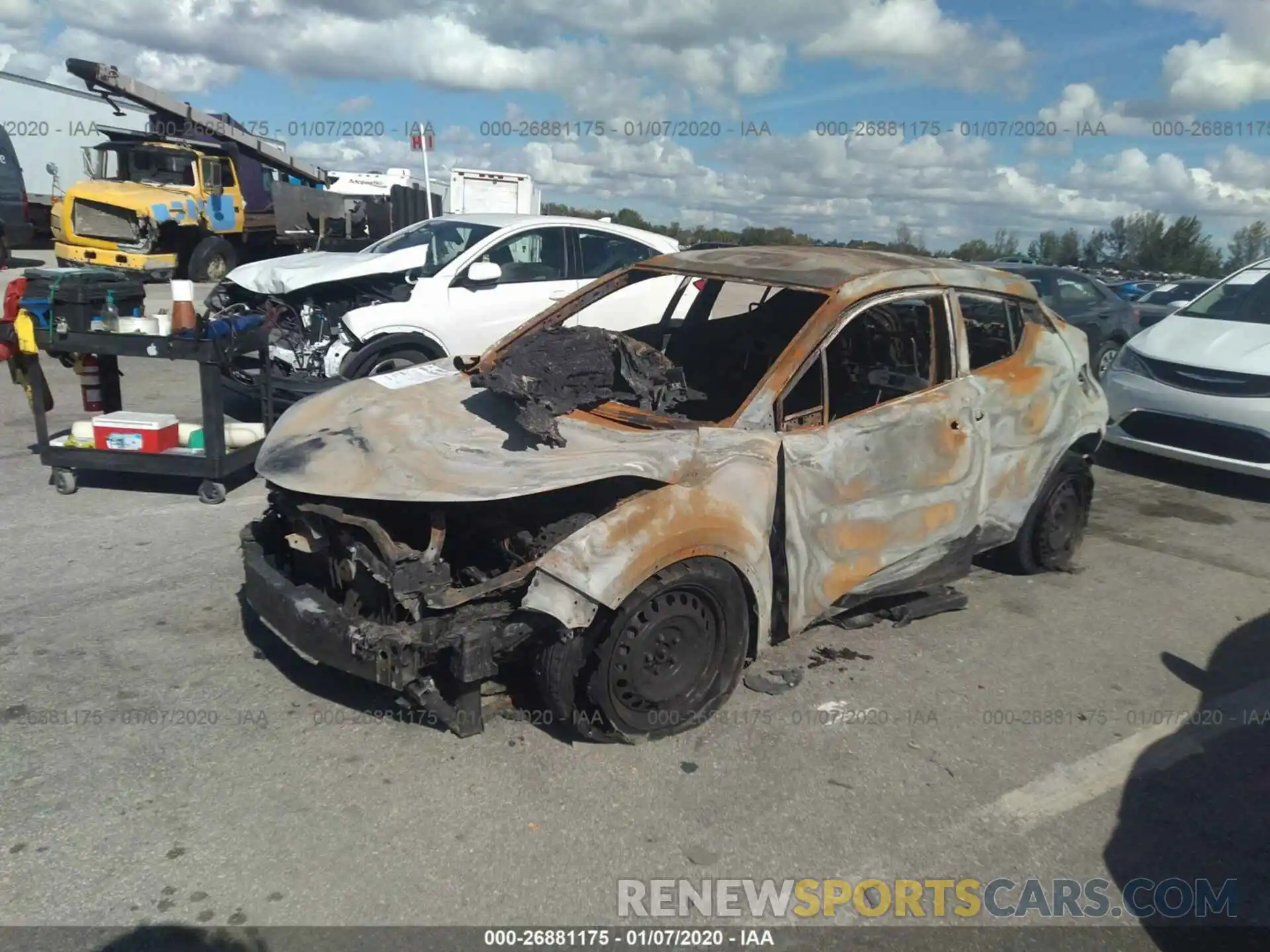 2 Photograph of a damaged car JTNKHMBX3K1035062 TOYOTA C-HR 2019