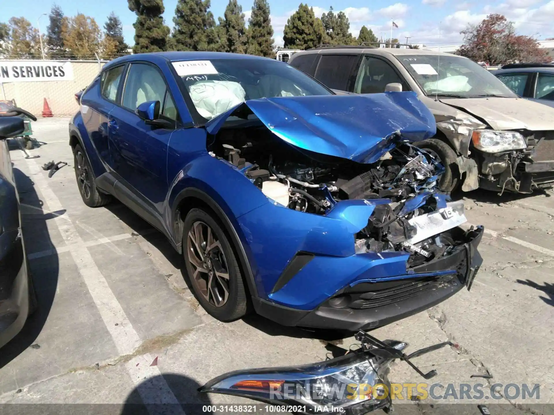 1 Photograph of a damaged car JTNKHMBX3K1043646 TOYOTA C-HR 2019