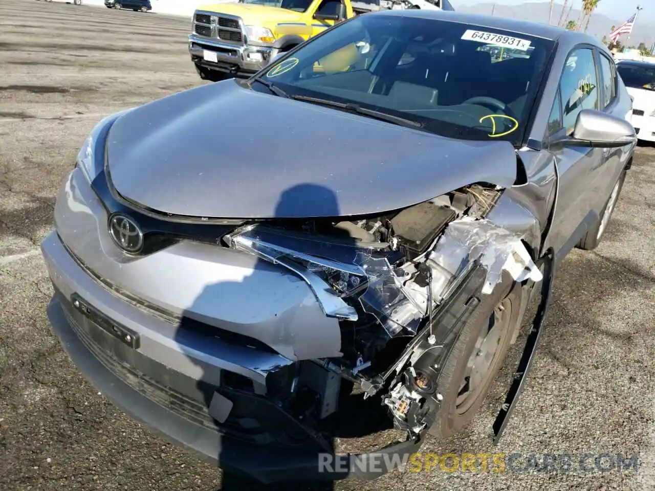 2 Photograph of a damaged car JTNKHMBX3K1047681 TOYOTA C-HR 2019