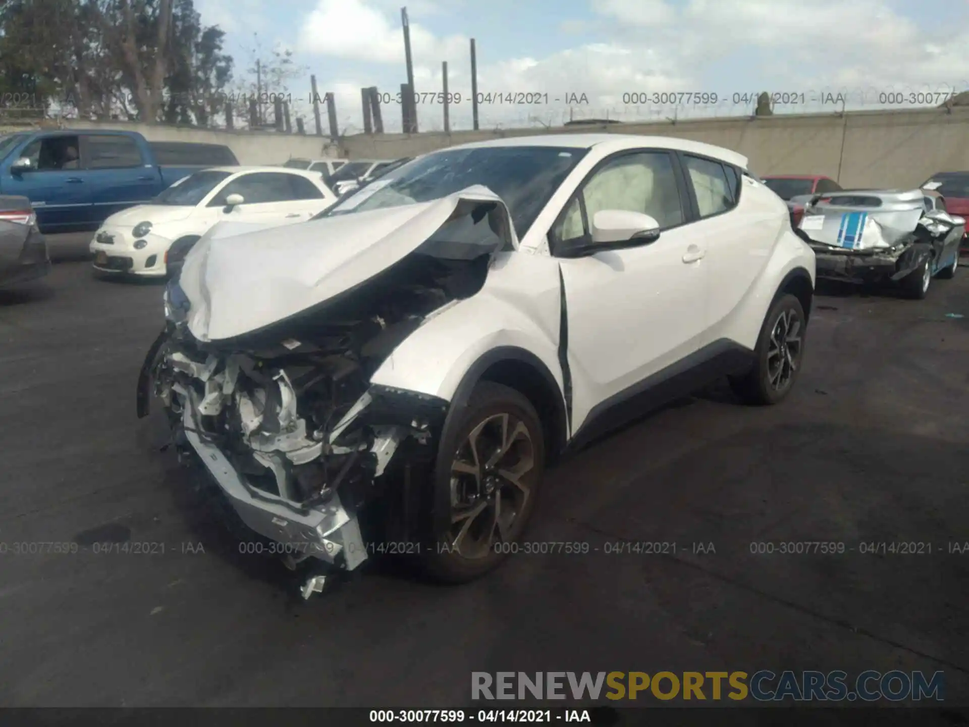 2 Фотография поврежденного автомобиля JTNKHMBX3K1055327 TOYOTA C-HR 2019