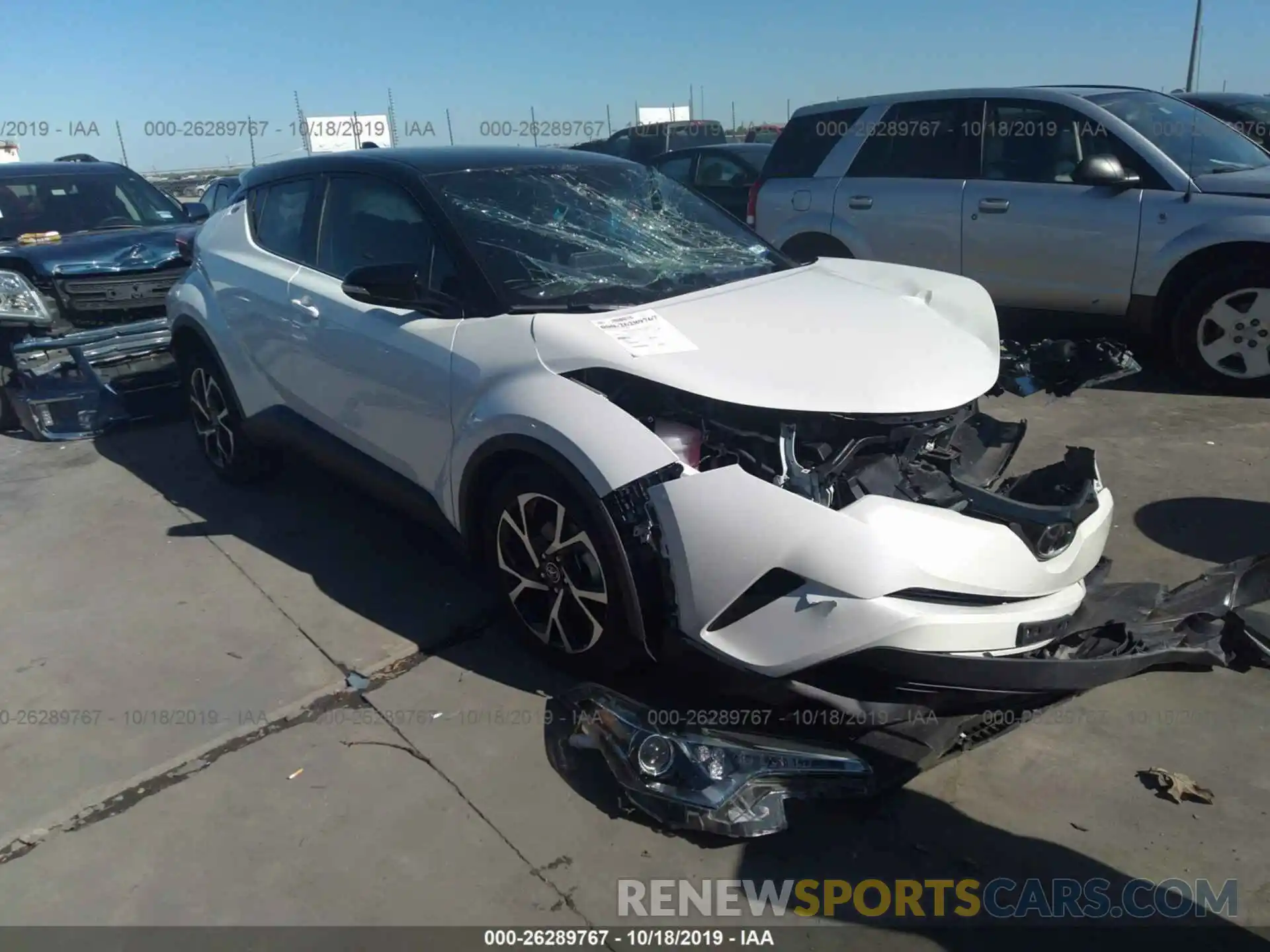 1 Photograph of a damaged car JTNKHMBX4K1027083 TOYOTA C-HR 2019