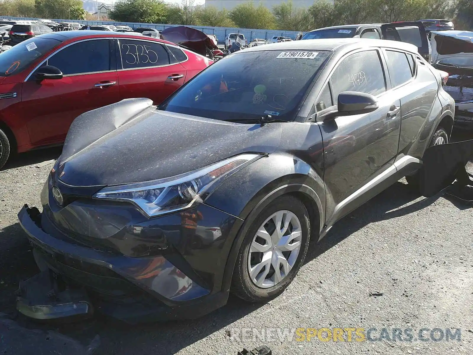 2 Photograph of a damaged car JTNKHMBX4K1030727 TOYOTA C-HR 2019