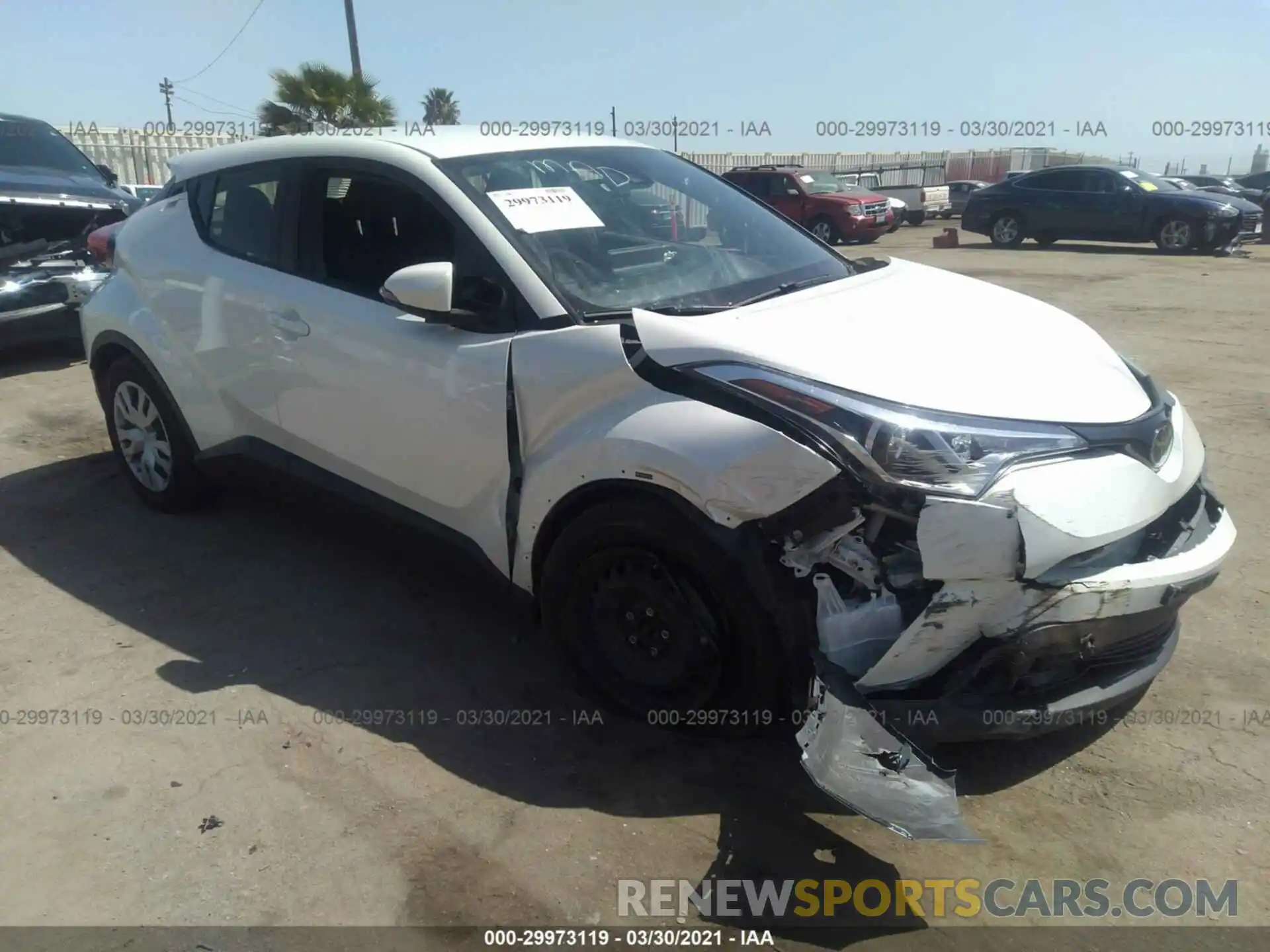 1 Photograph of a damaged car JTNKHMBX4K1034244 TOYOTA C-HR 2019