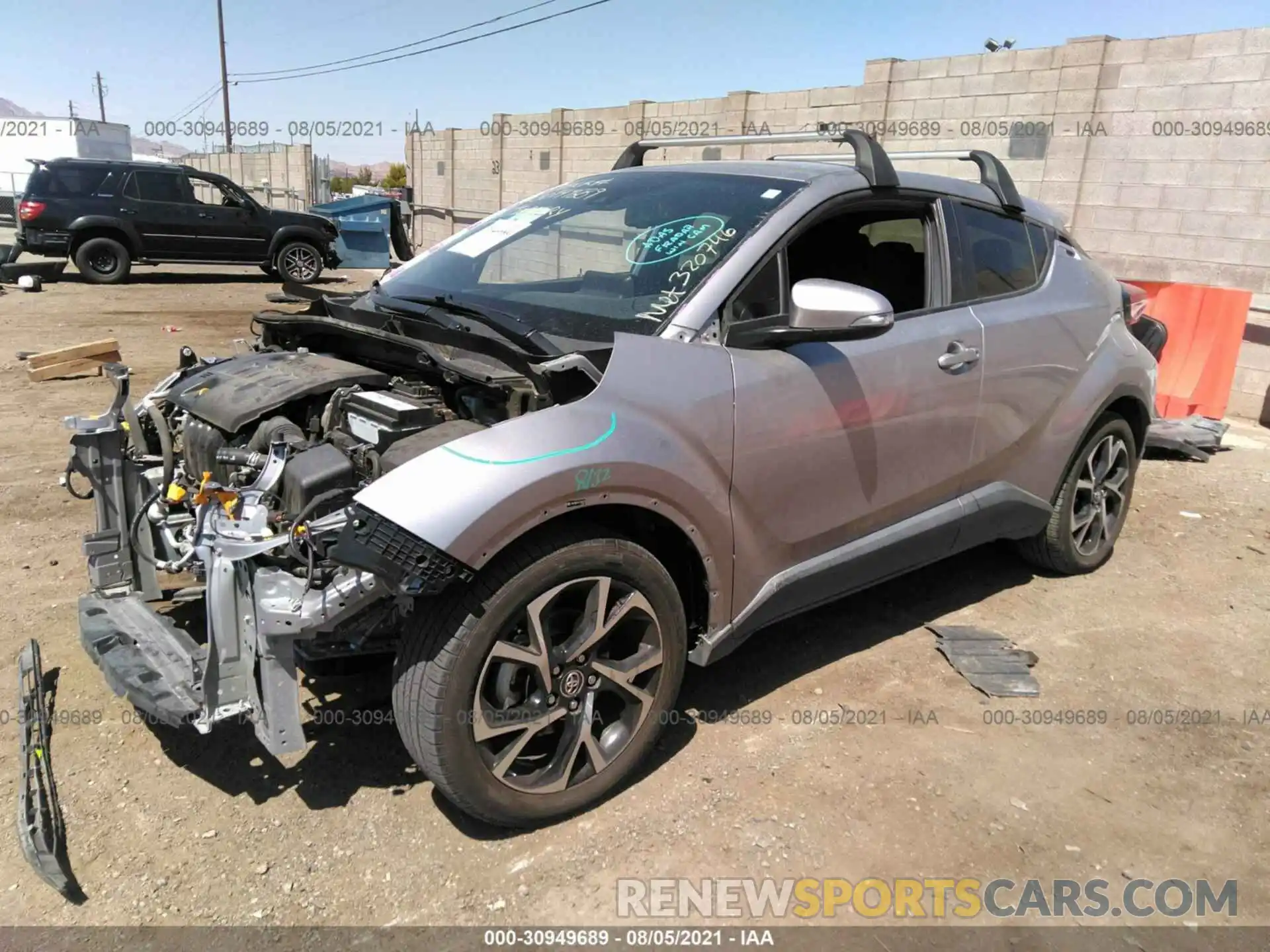 2 Фотография поврежденного автомобиля JTNKHMBX4K1044255 TOYOTA C-HR 2019