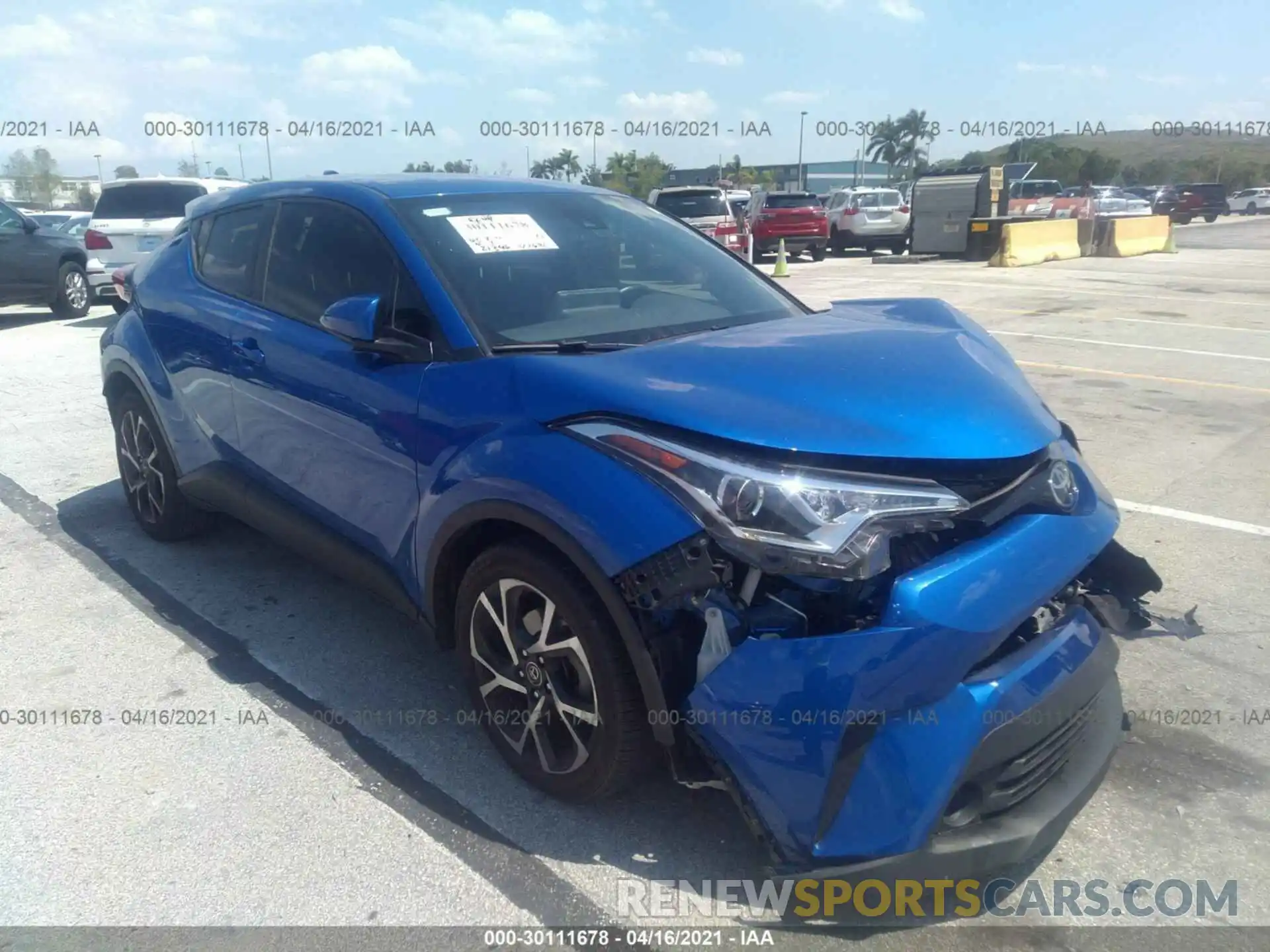 1 Photograph of a damaged car JTNKHMBX4K1046667 TOYOTA C-HR 2019