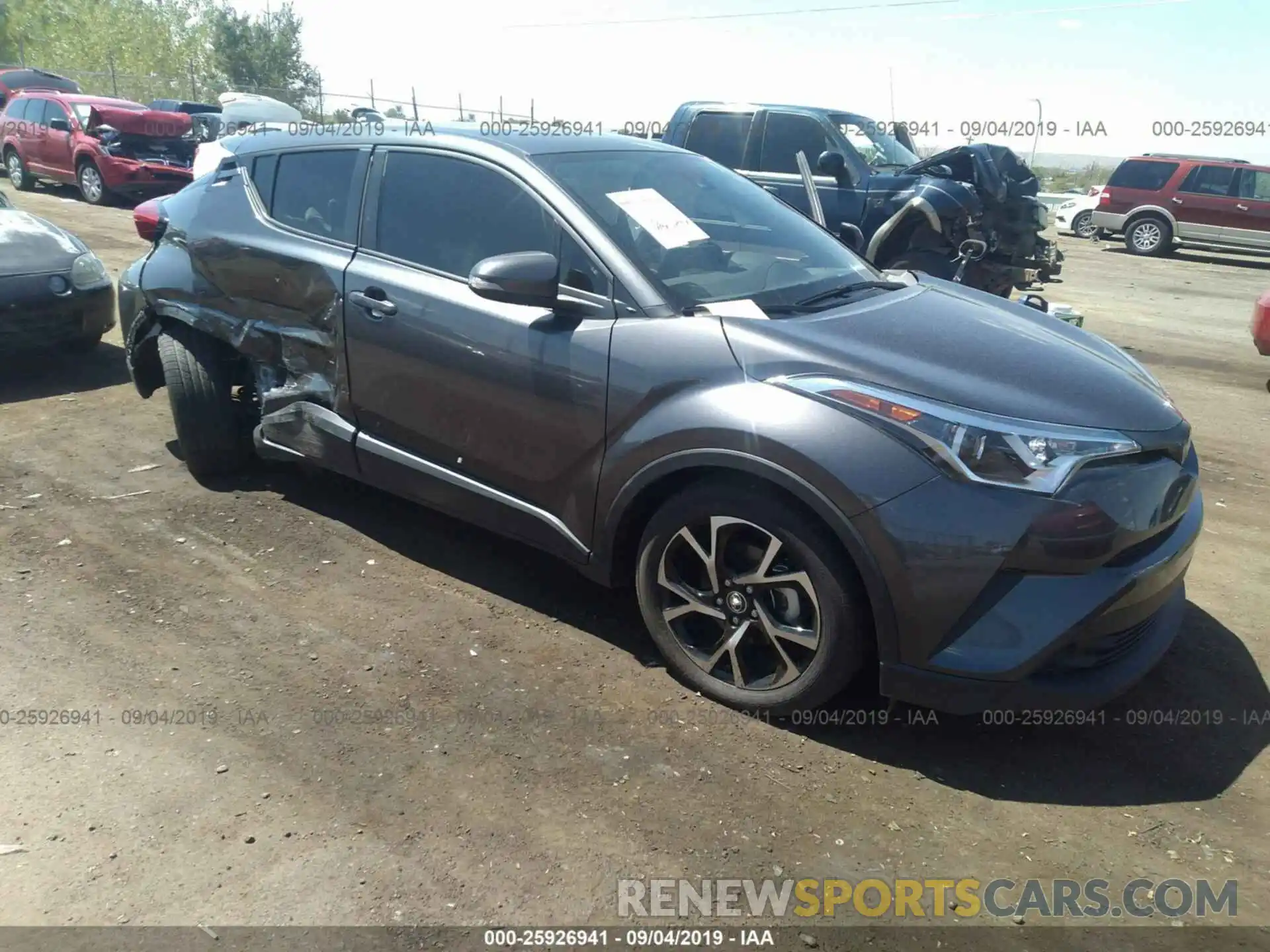 1 Photograph of a damaged car JTNKHMBX4K1049973 TOYOTA C-HR 2019