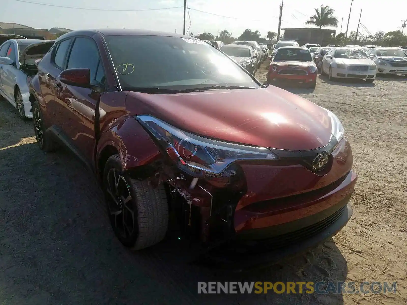 1 Photograph of a damaged car JTNKHMBX4K1062190 TOYOTA C-HR 2019