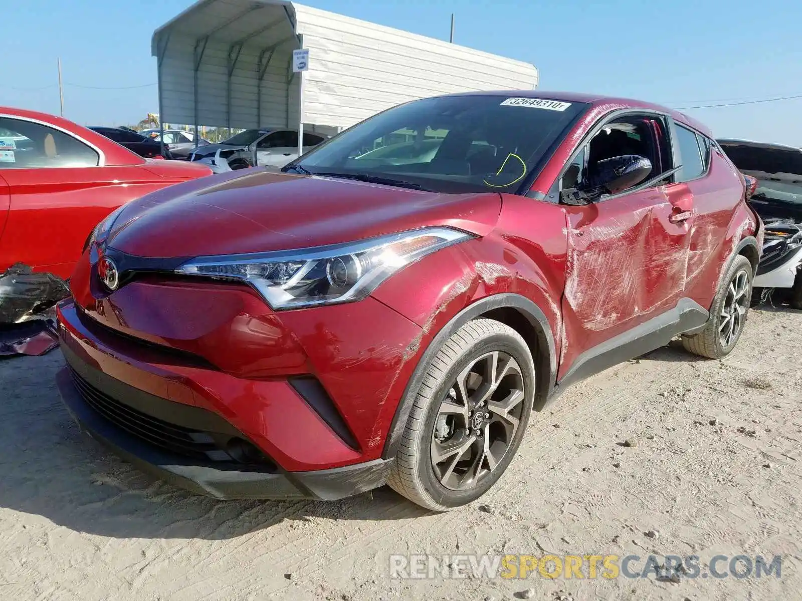 2 Photograph of a damaged car JTNKHMBX4K1062190 TOYOTA C-HR 2019