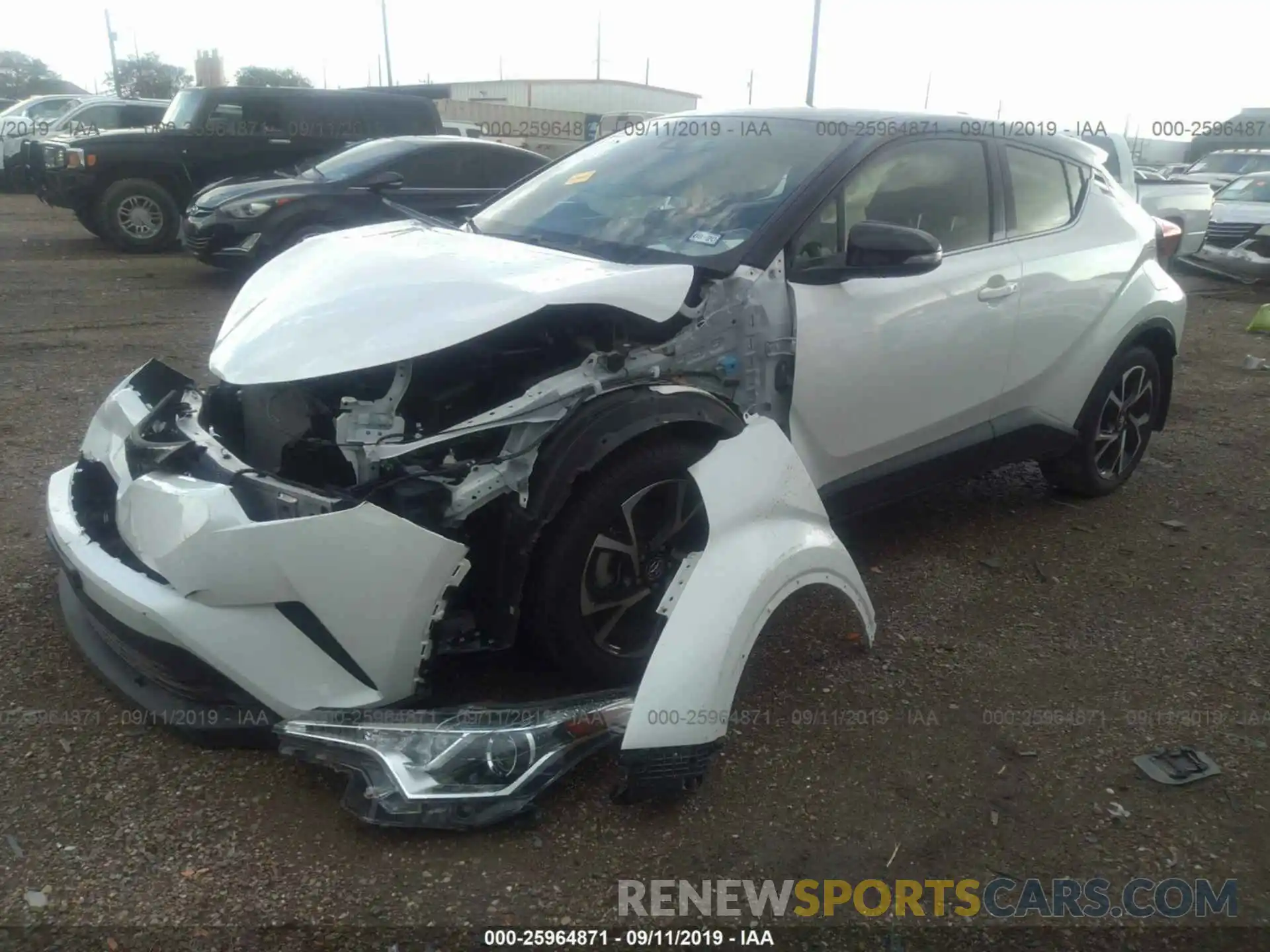 2 Photograph of a damaged car JTNKHMBX5K1012401 TOYOTA C-HR 2019