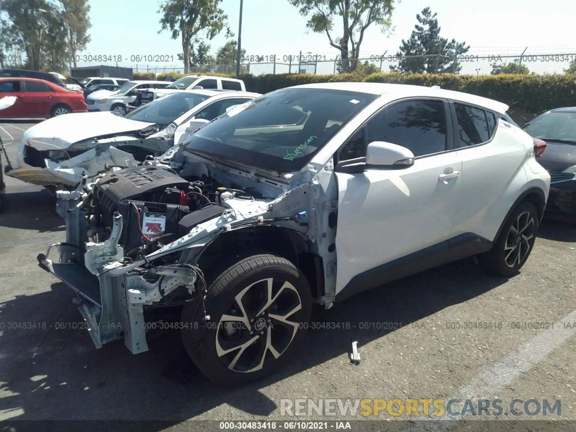 2 Photograph of a damaged car JTNKHMBX5K1017078 TOYOTA C-HR 2019