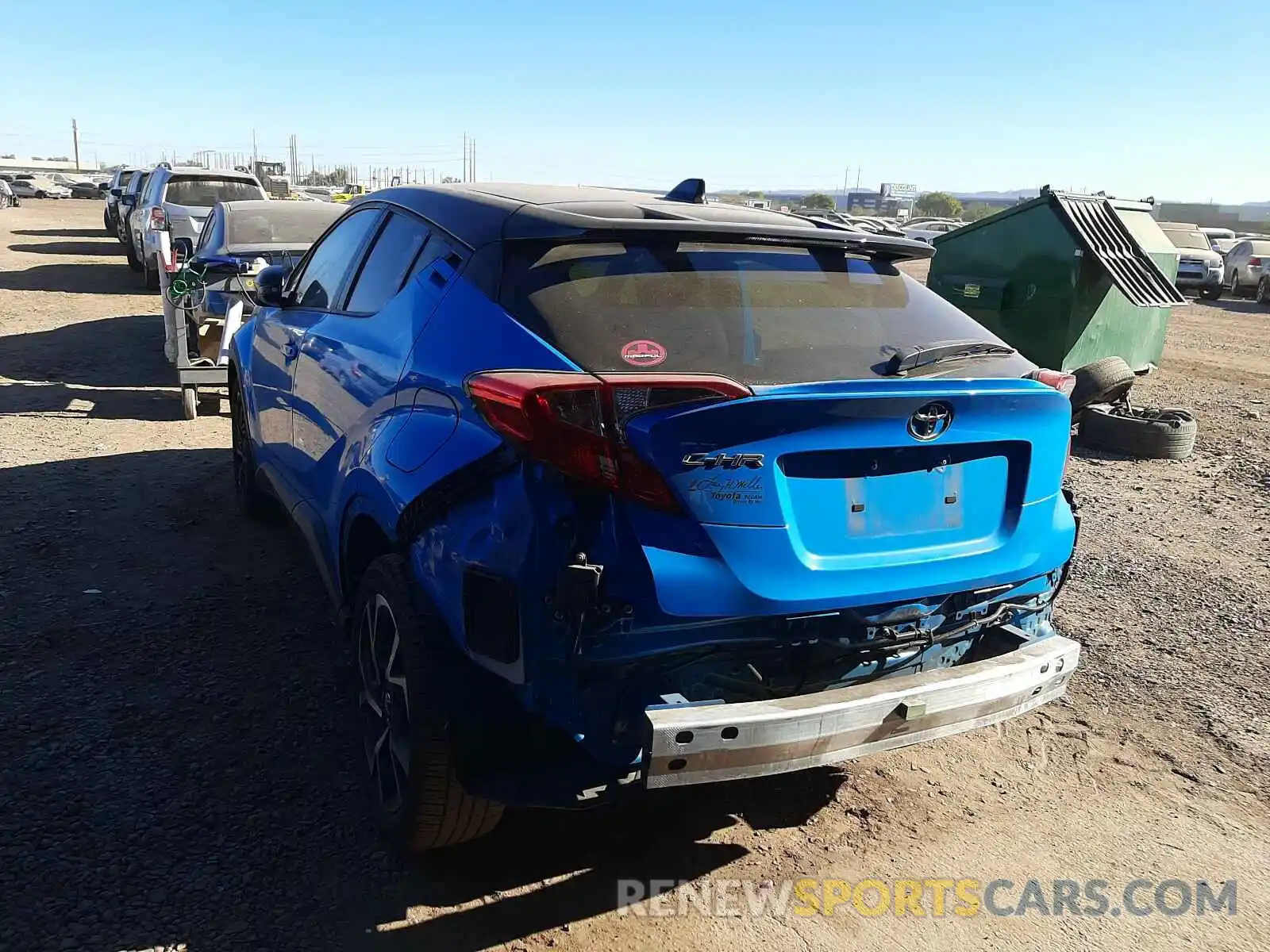 3 Photograph of a damaged car JTNKHMBX5K1022345 TOYOTA C-HR 2019