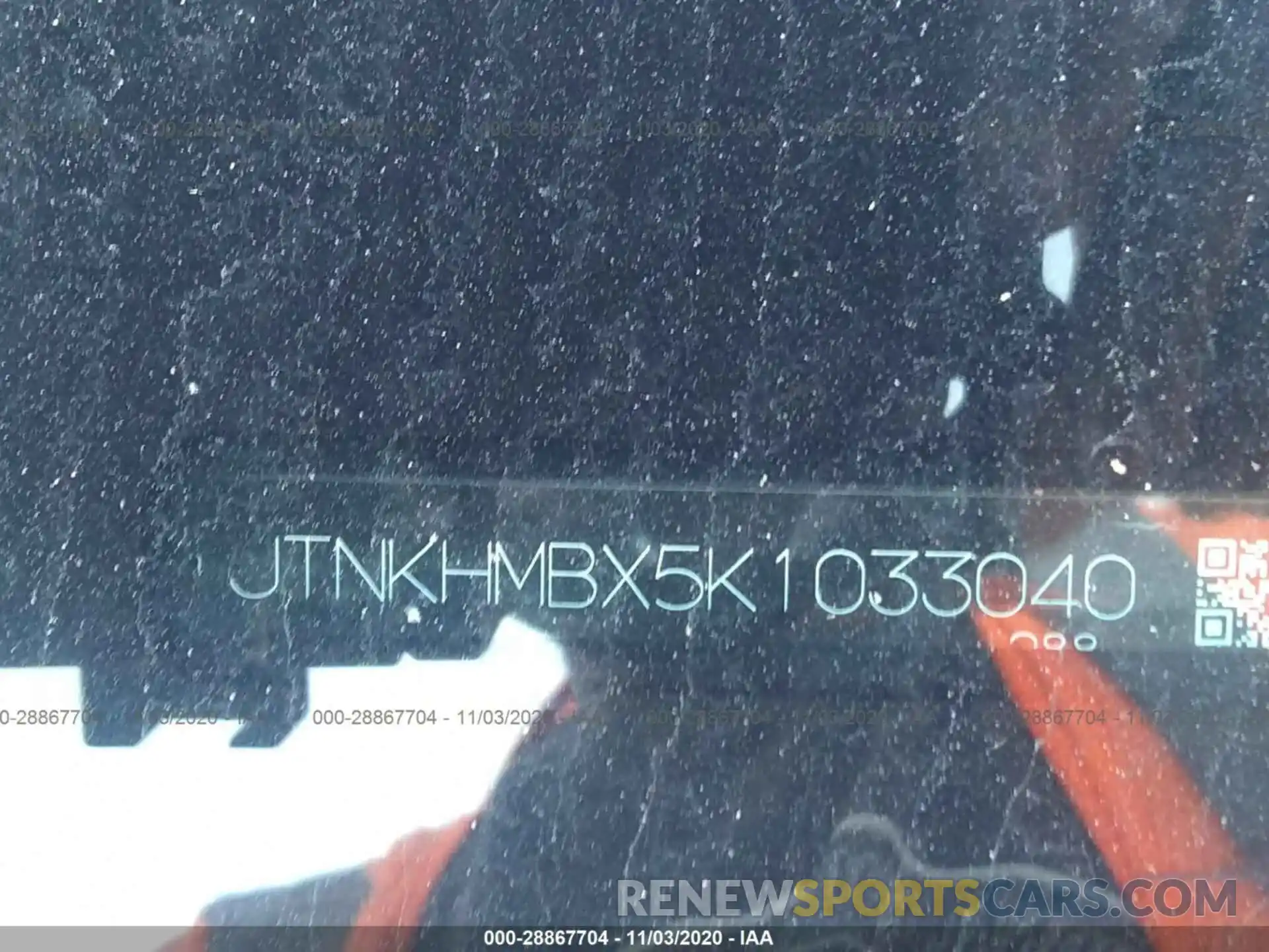 9 Photograph of a damaged car JTNKHMBX5K1033040 TOYOTA C-HR 2019