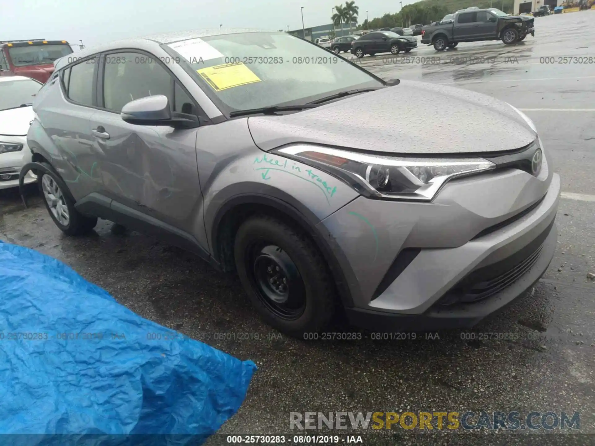 1 Photograph of a damaged car JTNKHMBX5K1034320 TOYOTA C-HR 2019