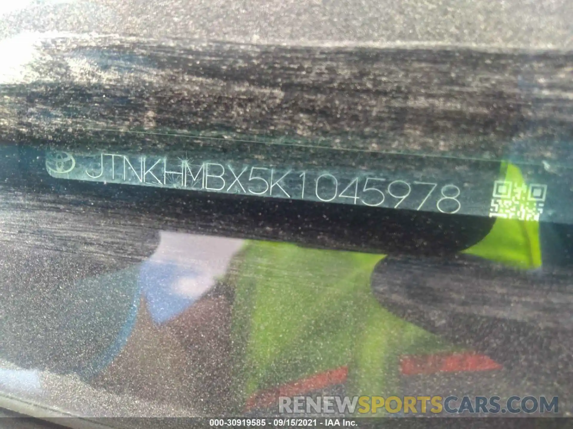 9 Photograph of a damaged car JTNKHMBX5K1045978 TOYOTA C-HR 2019