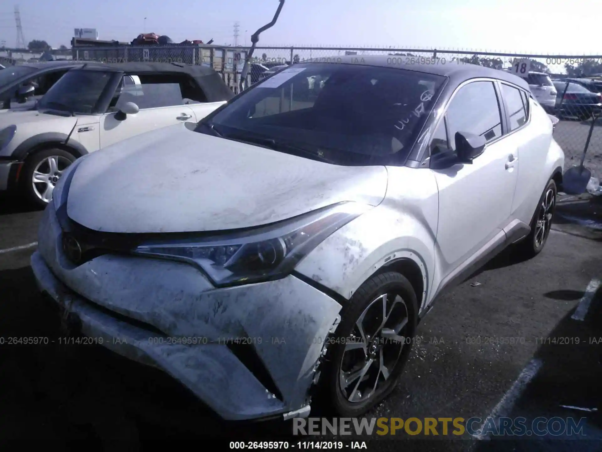 2 Фотография поврежденного автомобиля JTNKHMBX5K1048699 TOYOTA C-HR 2019