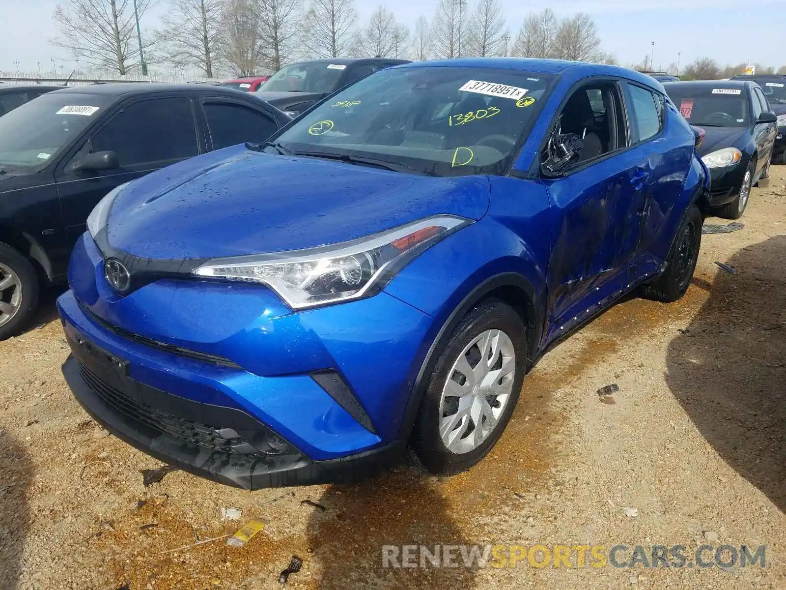 2 Фотография поврежденного автомобиля JTNKHMBX5K1050162 TOYOTA C-HR 2019