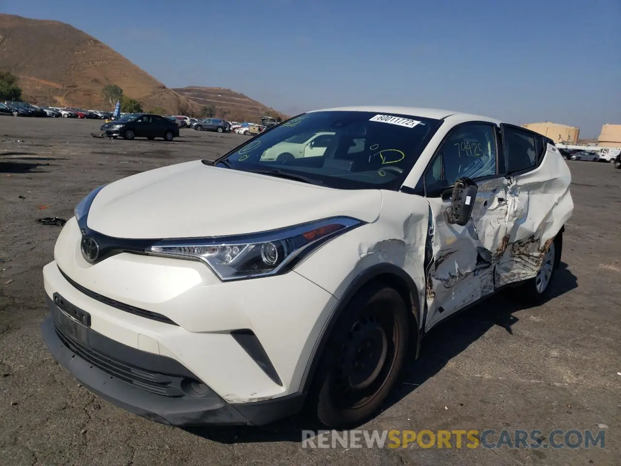 2 Photograph of a damaged car JTNKHMBX5K1051179 TOYOTA C-HR 2019