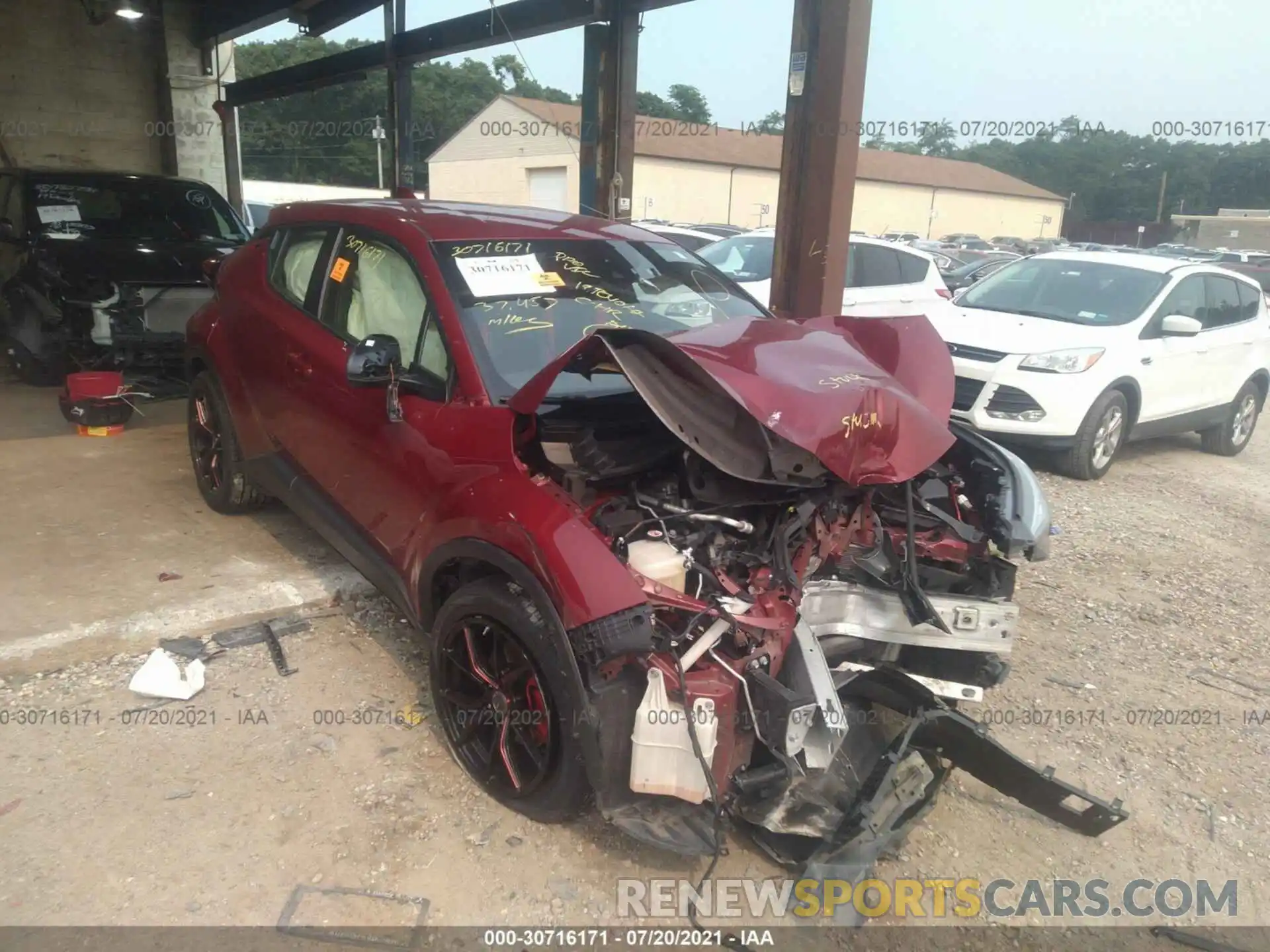 1 Photograph of a damaged car JTNKHMBX6K1018904 TOYOTA C-HR 2019