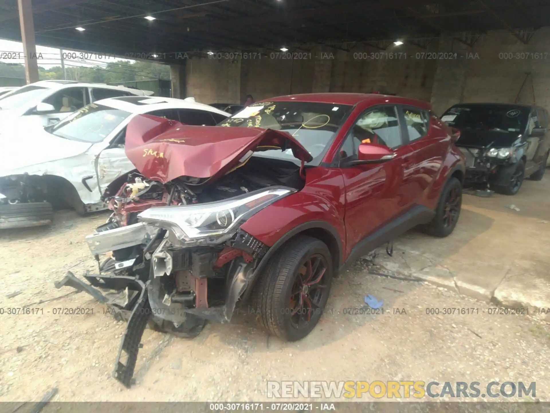 2 Photograph of a damaged car JTNKHMBX6K1018904 TOYOTA C-HR 2019