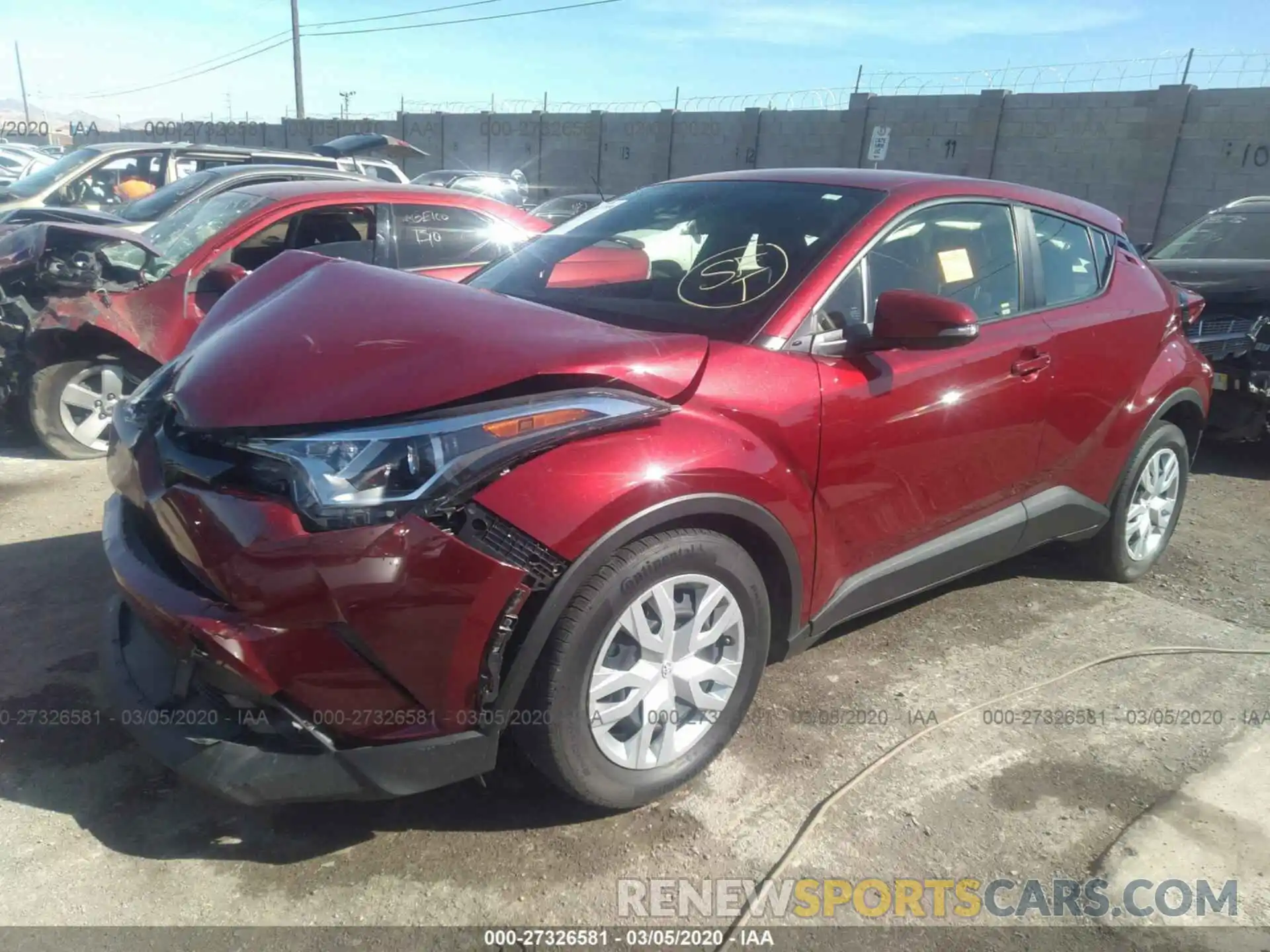 2 Photograph of a damaged car JTNKHMBX6K1021642 TOYOTA C-HR 2019