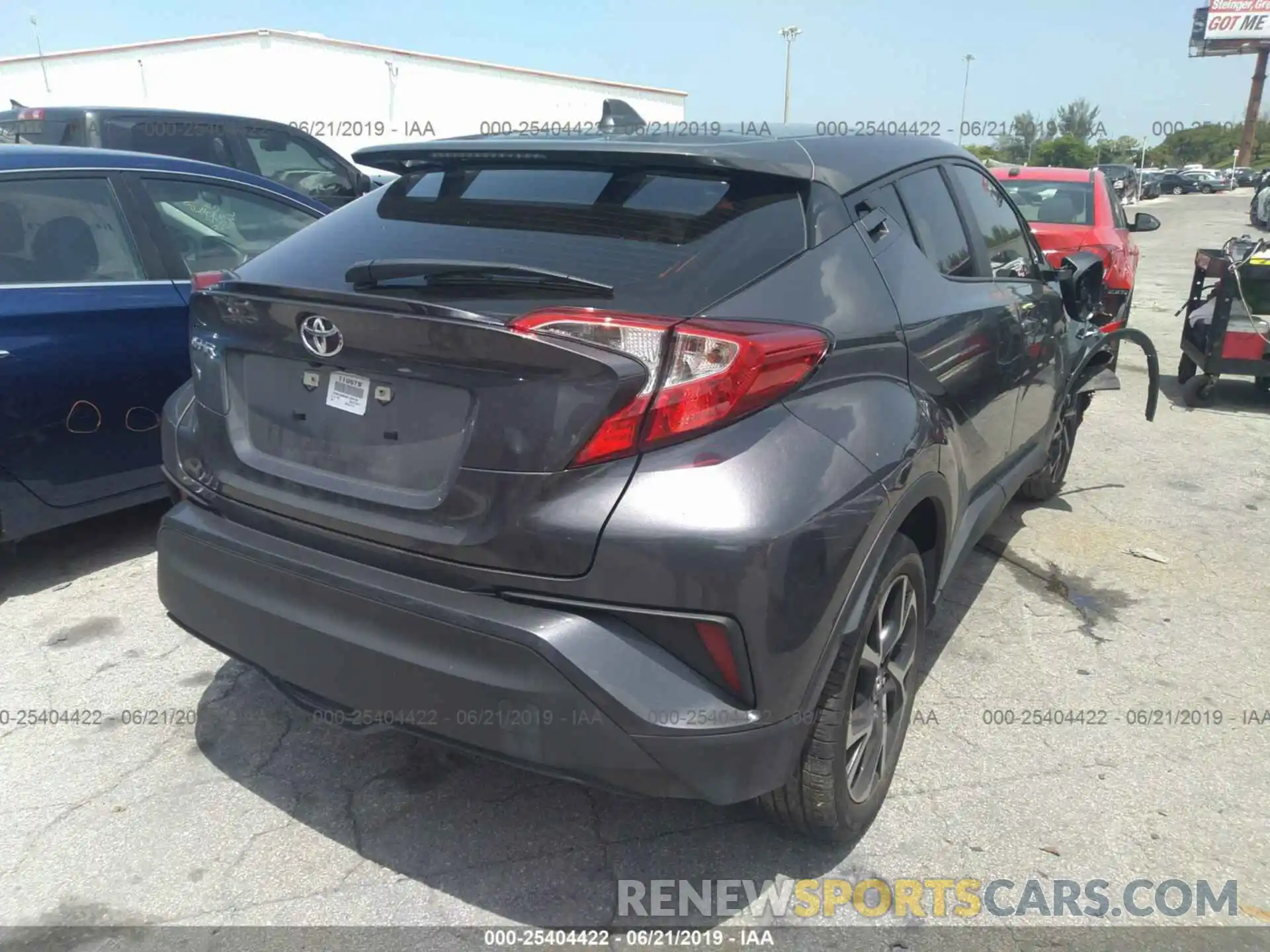 4 Photograph of a damaged car JTNKHMBX6K1025156 TOYOTA C-HR 2019