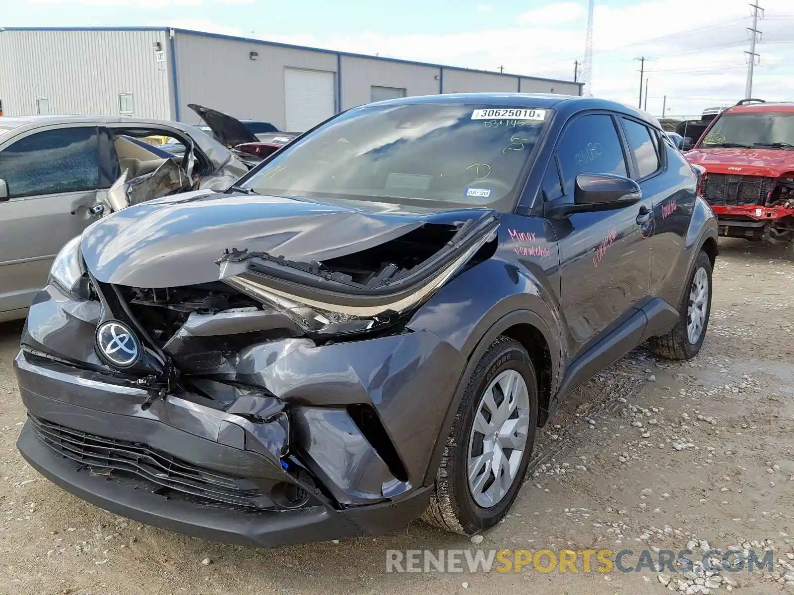 2 Photograph of a damaged car JTNKHMBX6K1034455 TOYOTA C-HR 2019