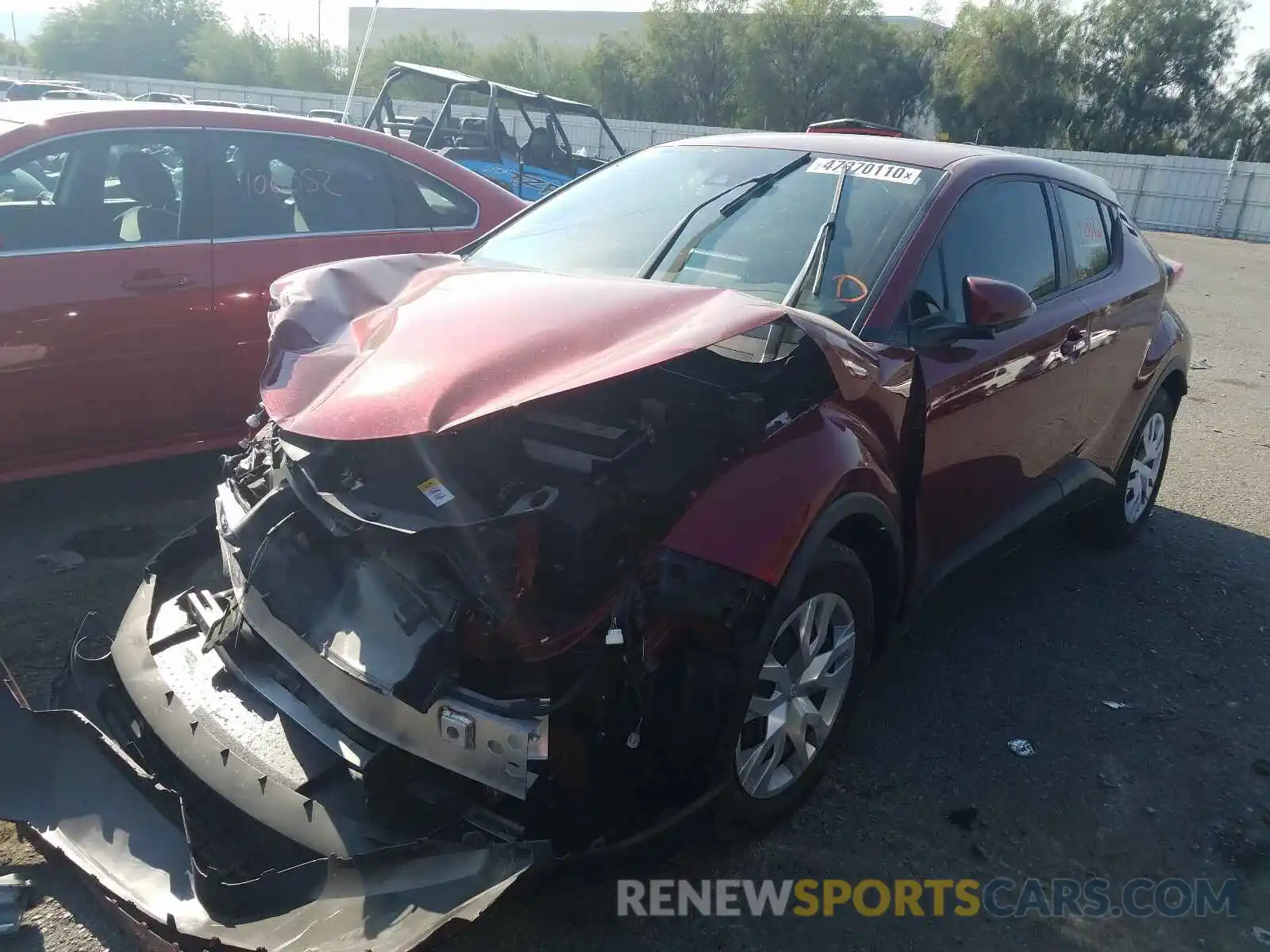 2 Photograph of a damaged car JTNKHMBX6K1042586 TOYOTA C-HR 2019