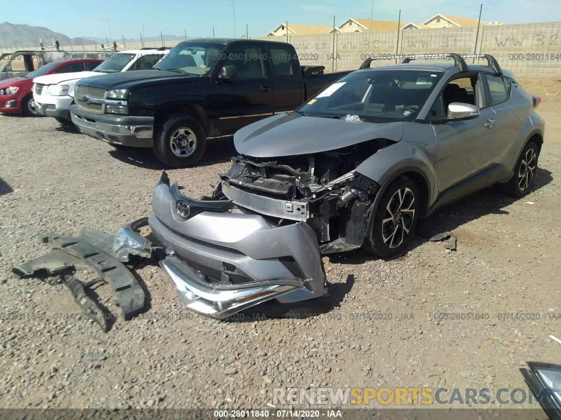 2 Photograph of a damaged car JTNKHMBX6K1045763 TOYOTA C-HR 2019