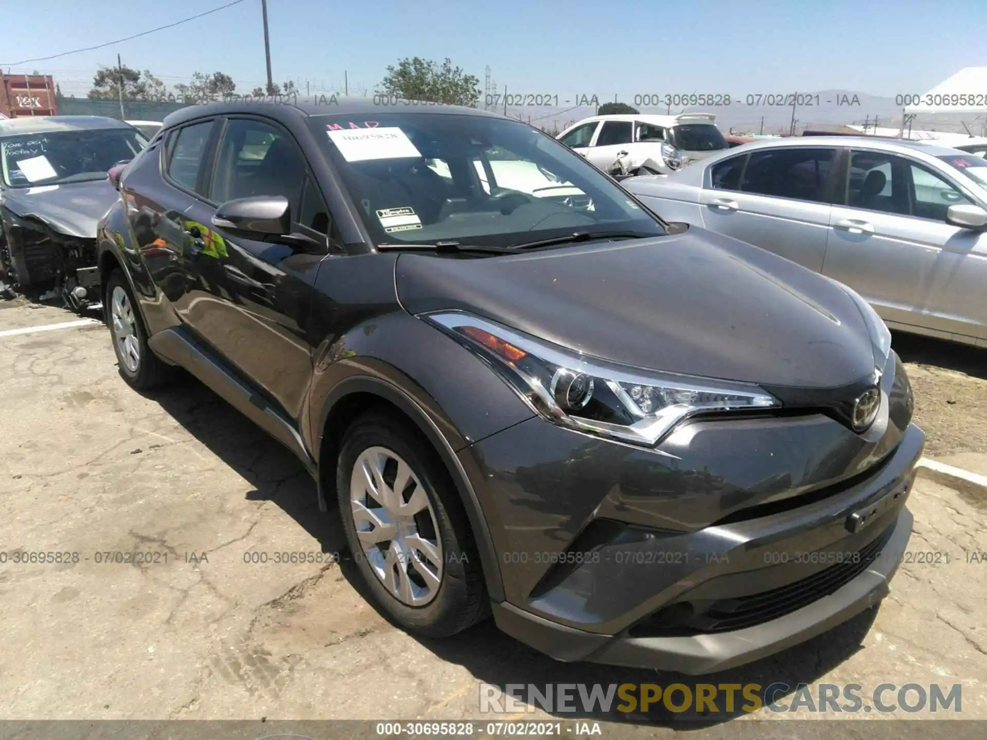 1 Photograph of a damaged car JTNKHMBX6K1049554 TOYOTA C-HR 2019