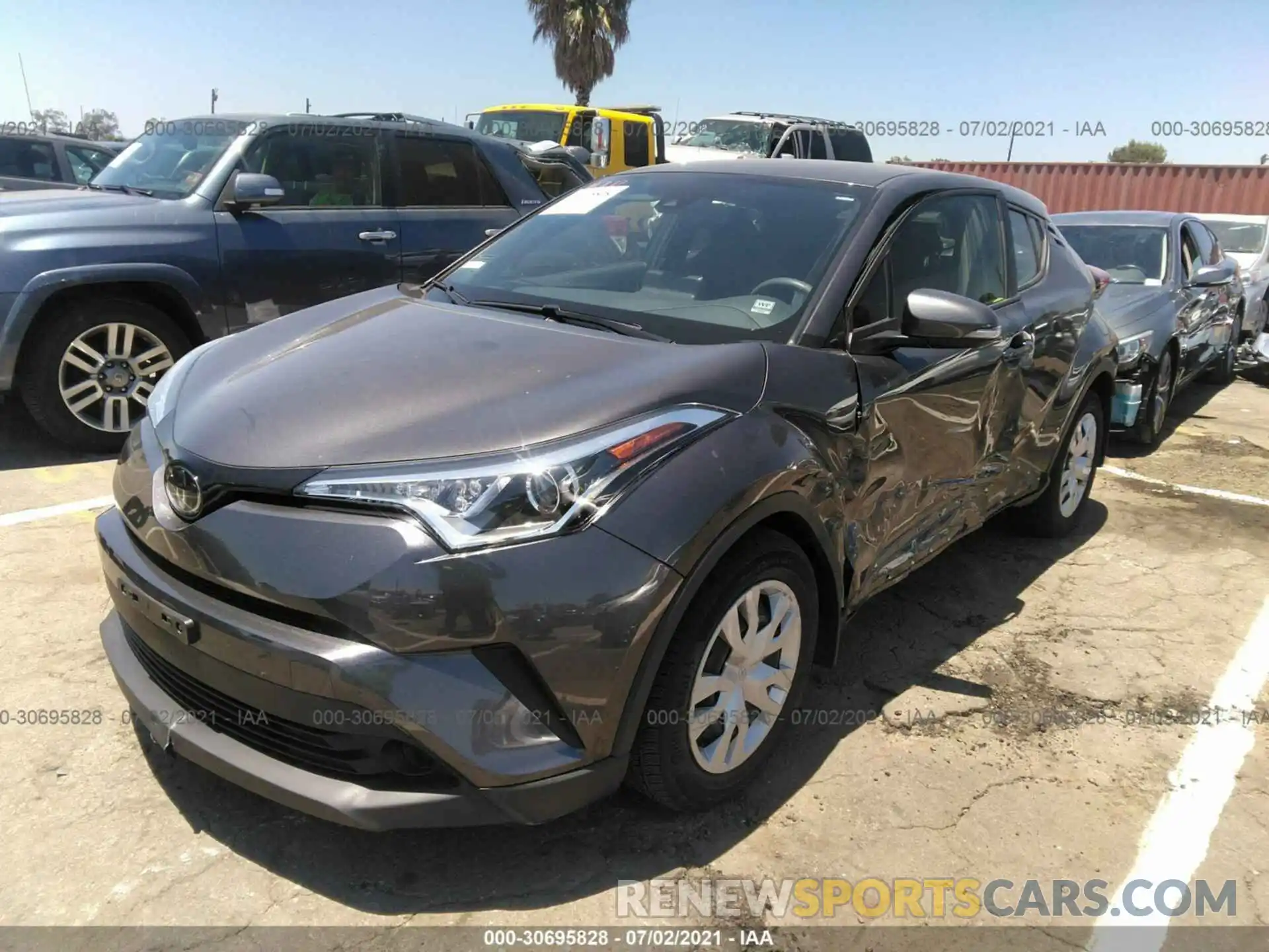 2 Photograph of a damaged car JTNKHMBX6K1049554 TOYOTA C-HR 2019