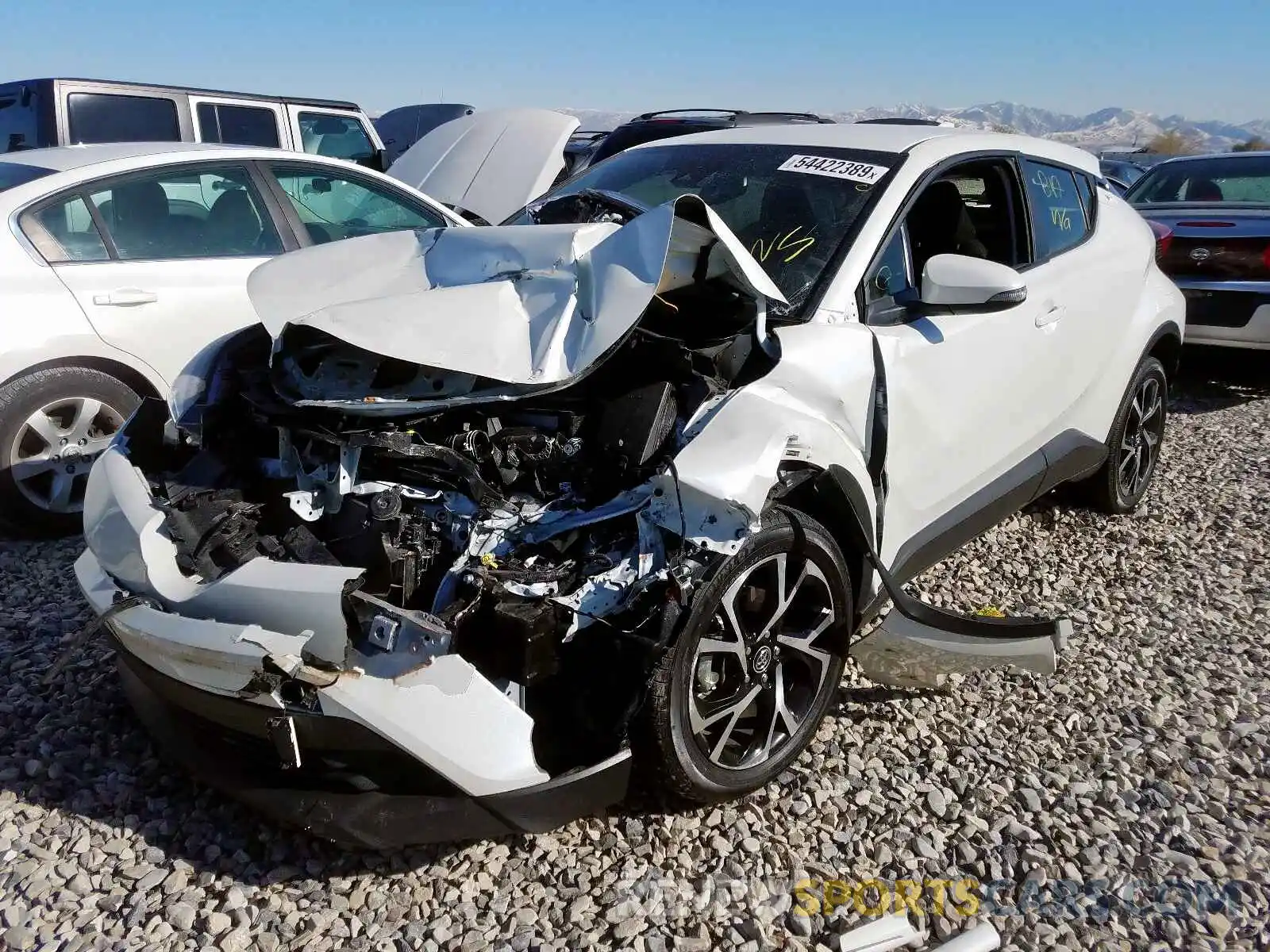 2 Photograph of a damaged car JTNKHMBX6K1050364 TOYOTA C-HR 2019