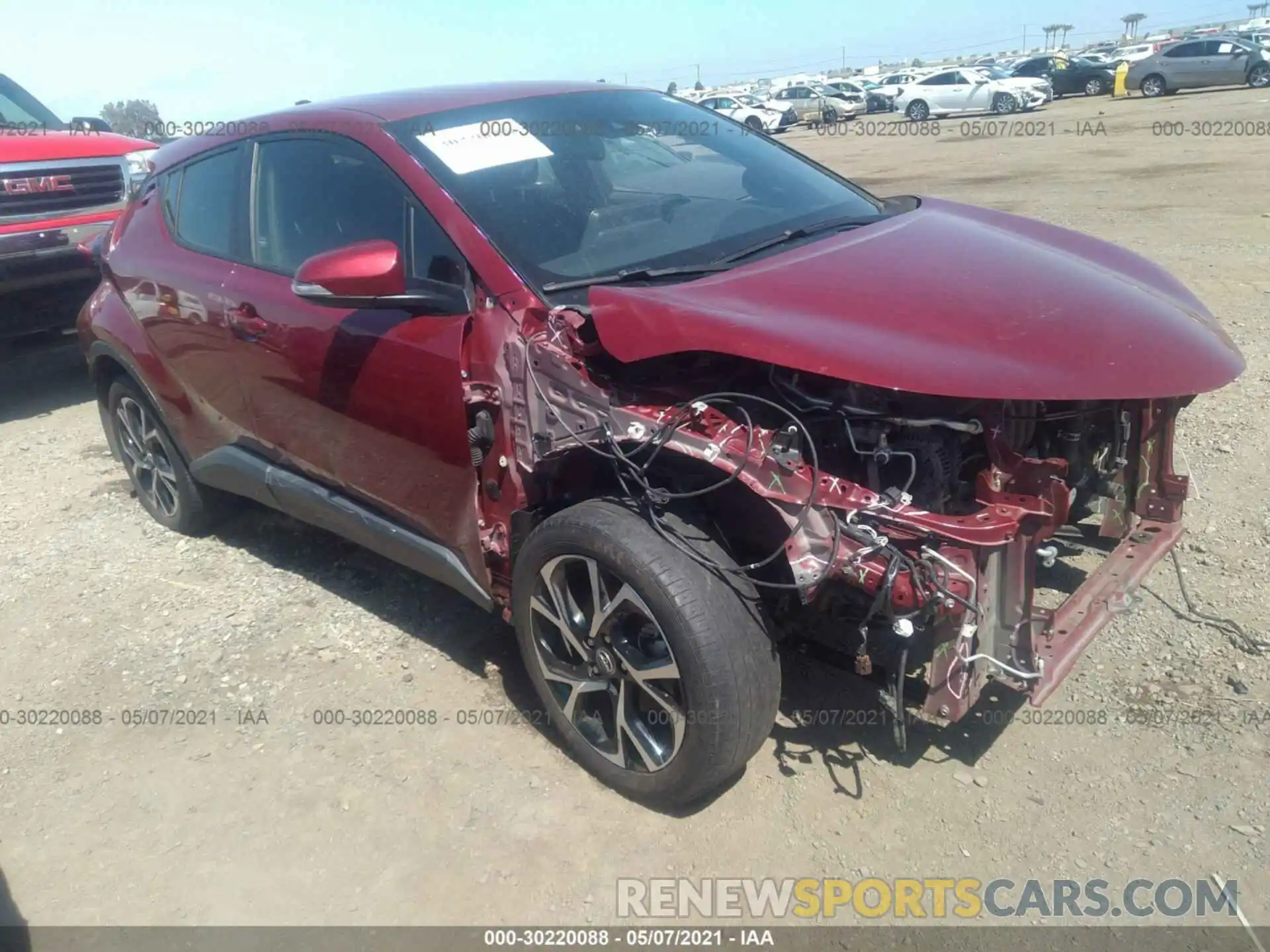 1 Photograph of a damaged car JTNKHMBX7K1012772 TOYOTA C-HR 2019