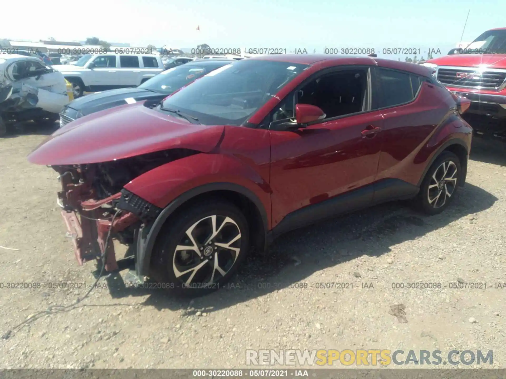 2 Photograph of a damaged car JTNKHMBX7K1012772 TOYOTA C-HR 2019