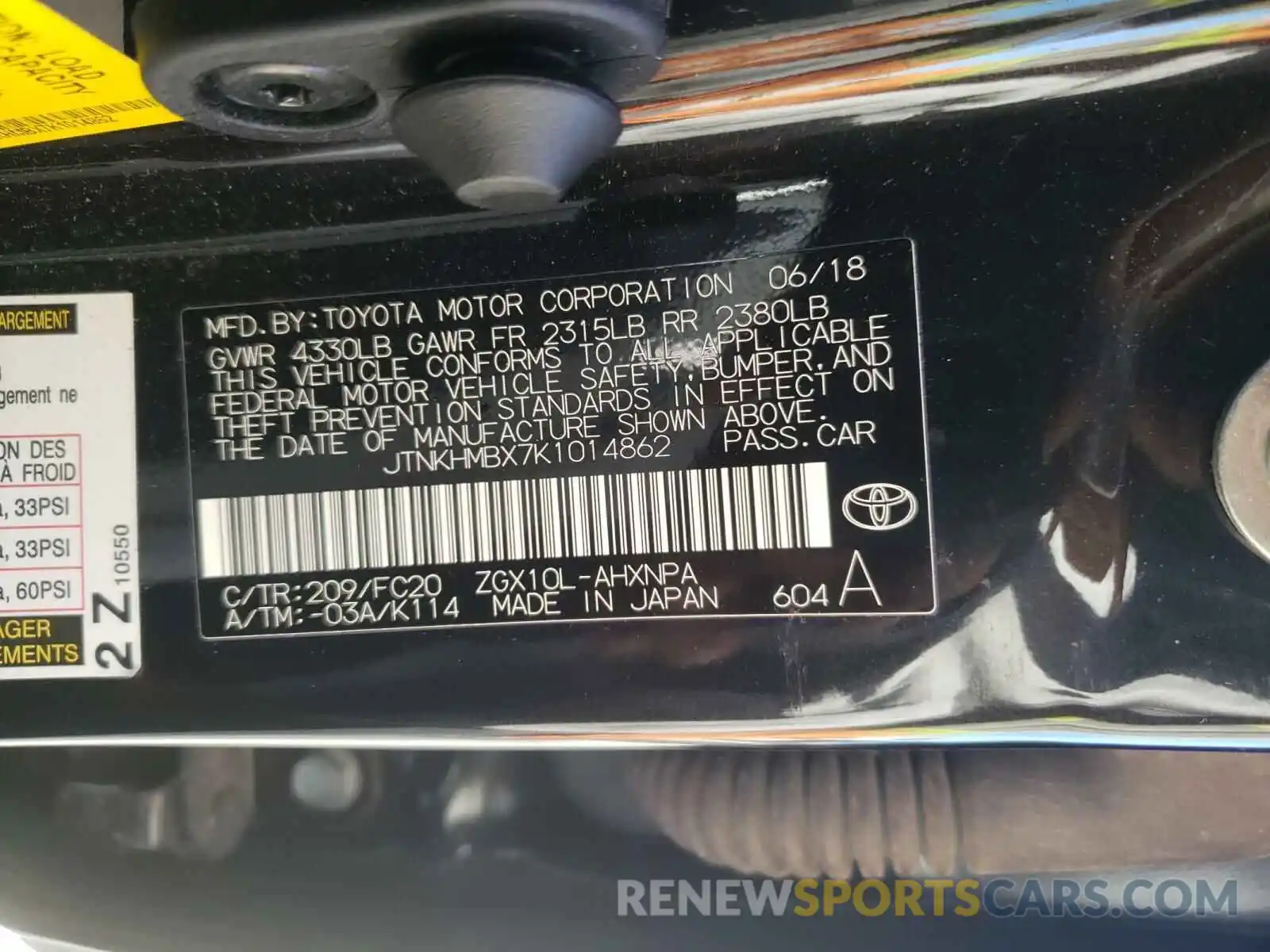 10 Photograph of a damaged car JTNKHMBX7K1014862 TOYOTA C-HR 2019