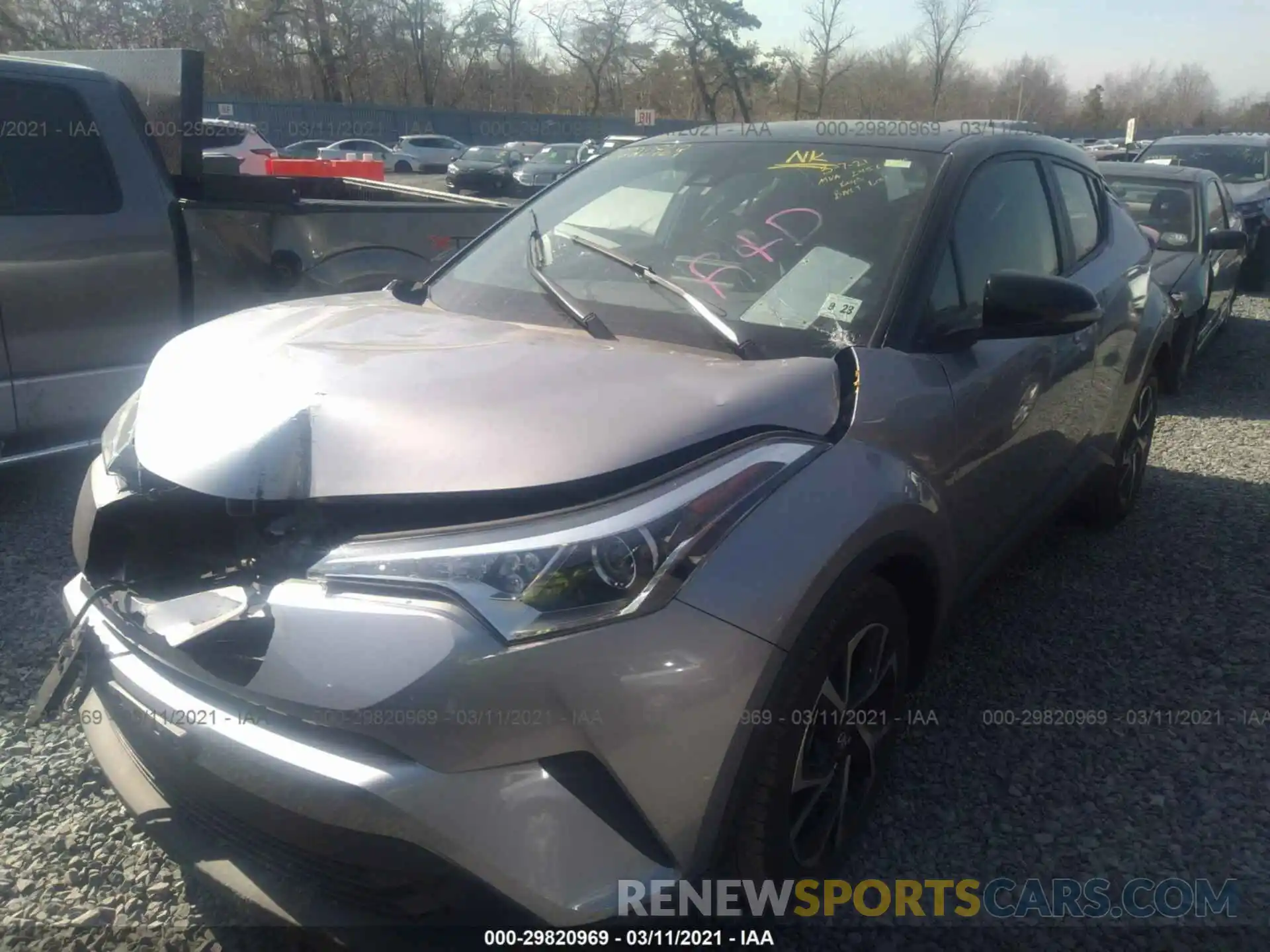 2 Photograph of a damaged car JTNKHMBX7K1016076 TOYOTA C-HR 2019