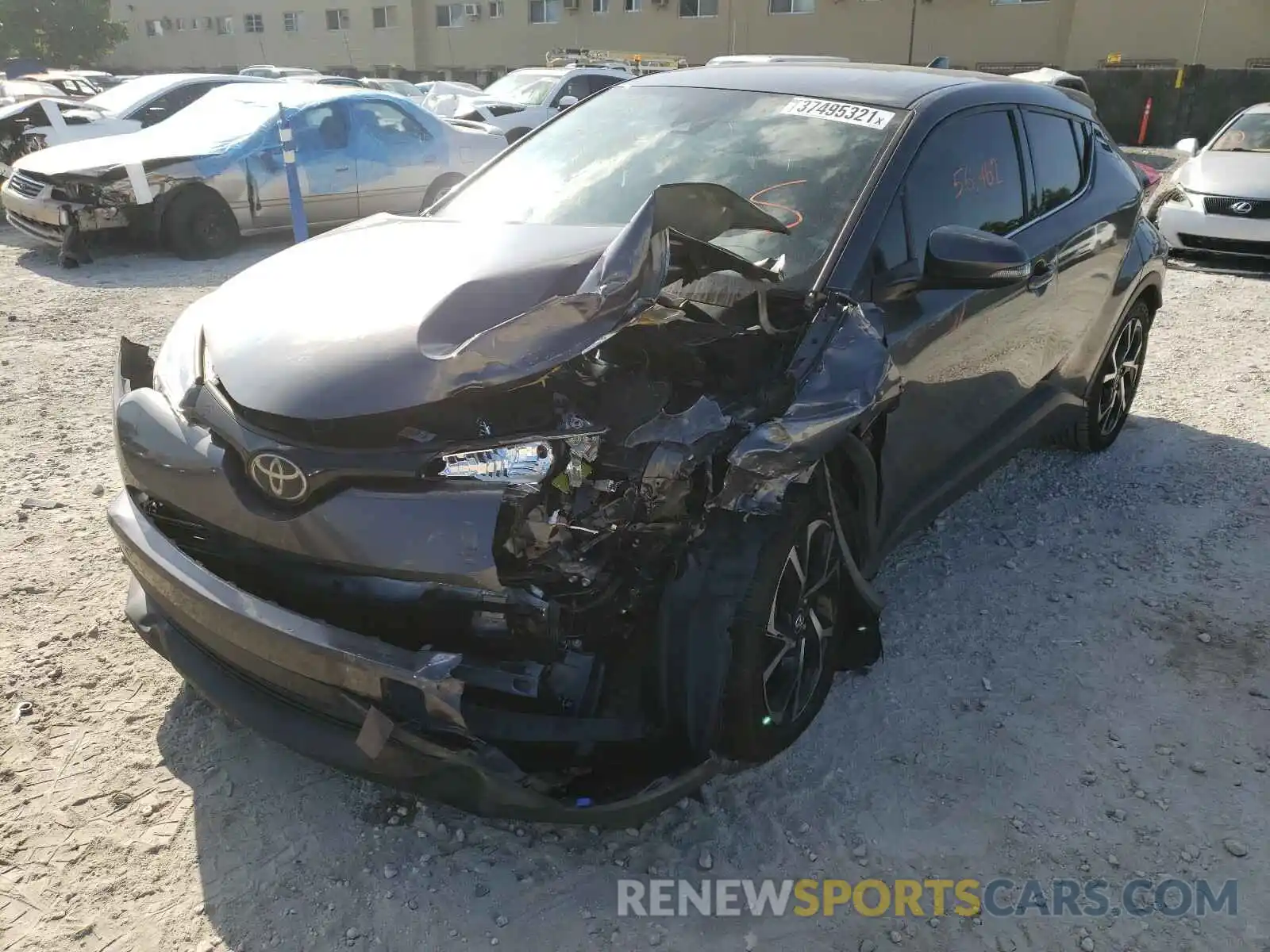 2 Photograph of a damaged car JTNKHMBX7K1017146 TOYOTA C-HR 2019