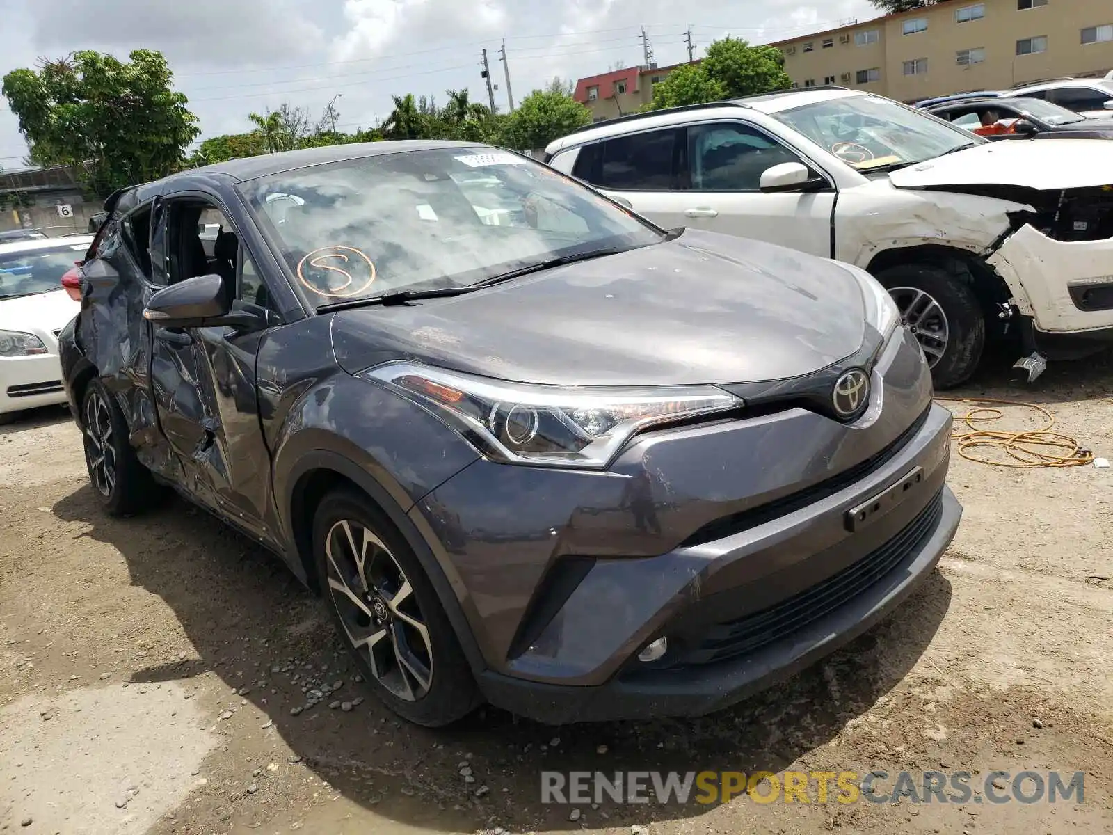 1 Photograph of a damaged car JTNKHMBX7K1018829 TOYOTA C-HR 2019