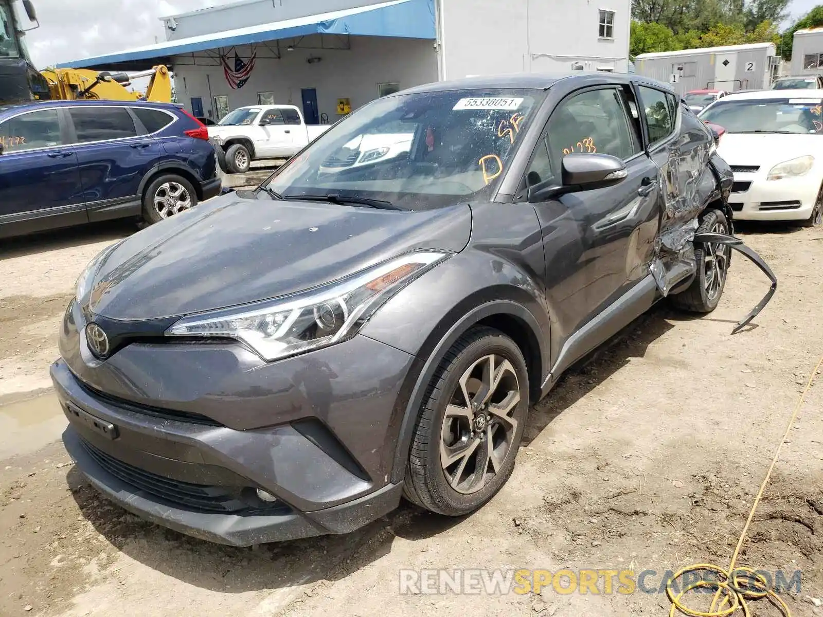 2 Photograph of a damaged car JTNKHMBX7K1018829 TOYOTA C-HR 2019