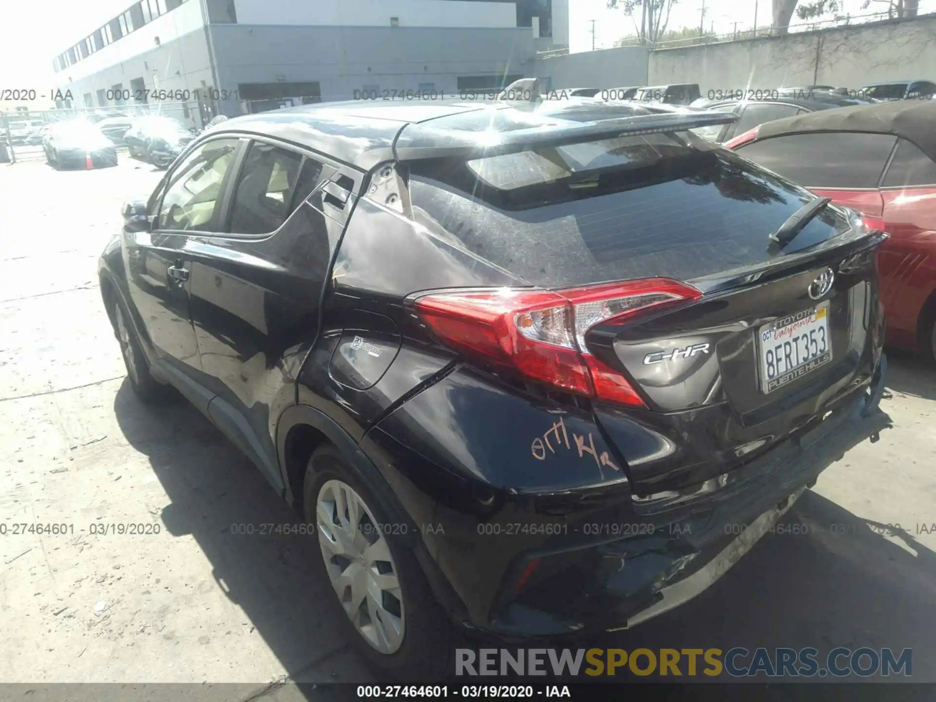 3 Photograph of a damaged car JTNKHMBX7K1019706 TOYOTA C-HR 2019