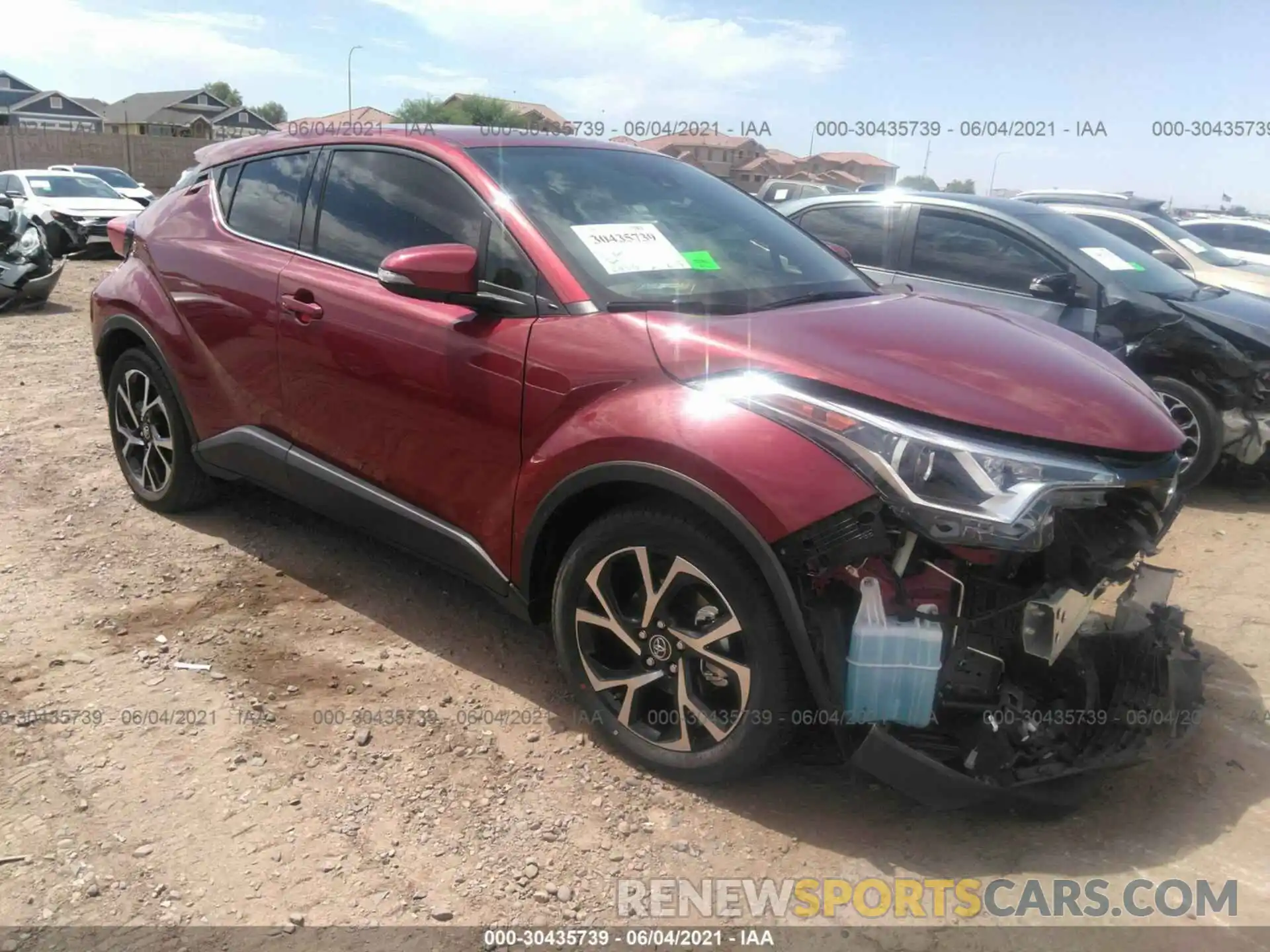 1 Photograph of a damaged car JTNKHMBX7K1021889 TOYOTA C-HR 2019