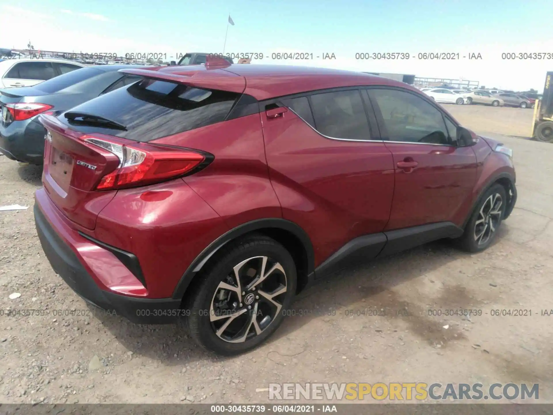 4 Фотография поврежденного автомобиля JTNKHMBX7K1021889 TOYOTA C-HR 2019