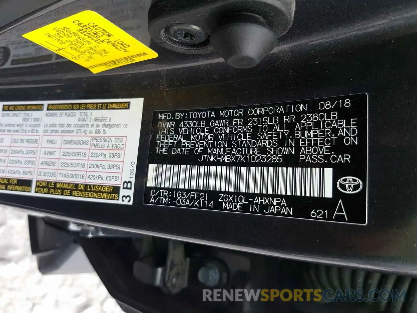 10 Photograph of a damaged car JTNKHMBX7K1023285 TOYOTA C-HR 2019