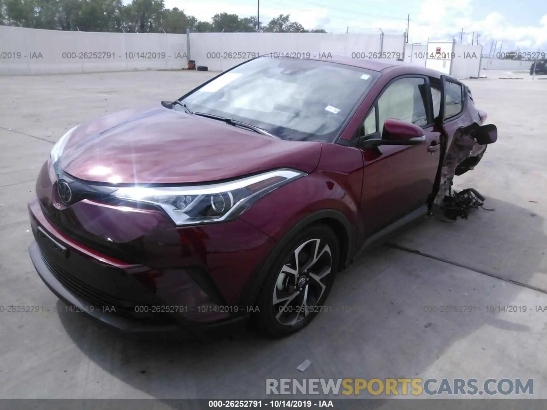 2 Фотография поврежденного автомобиля JTNKHMBX7K1028308 TOYOTA C-HR 2019